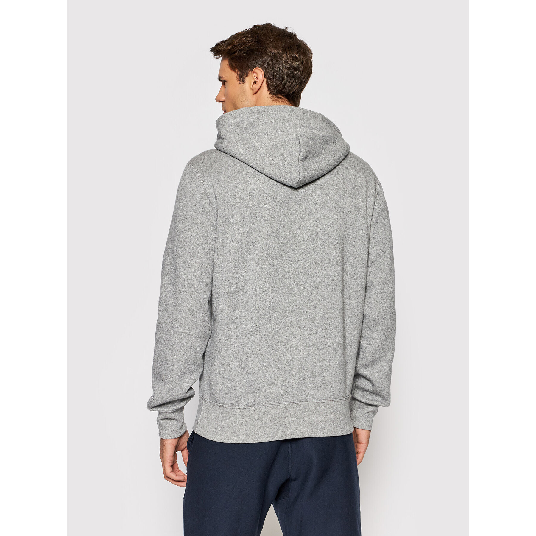 Champion Bluză Small Script Logo 216477 Gri Comfort Fit - Pled.ro