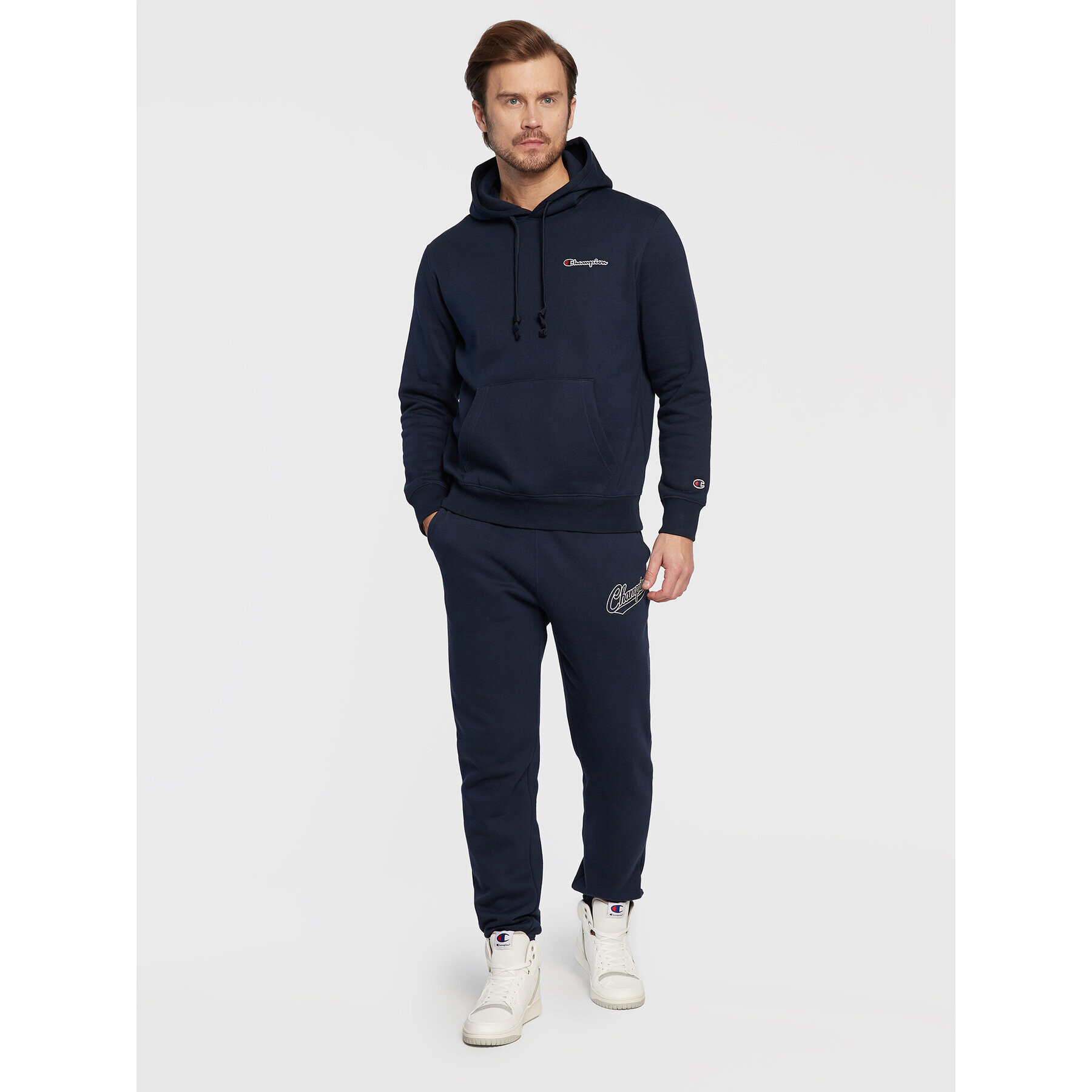 Champion Bluză Small Script Logo 217862 Bleumarin Regular Fit - Pled.ro