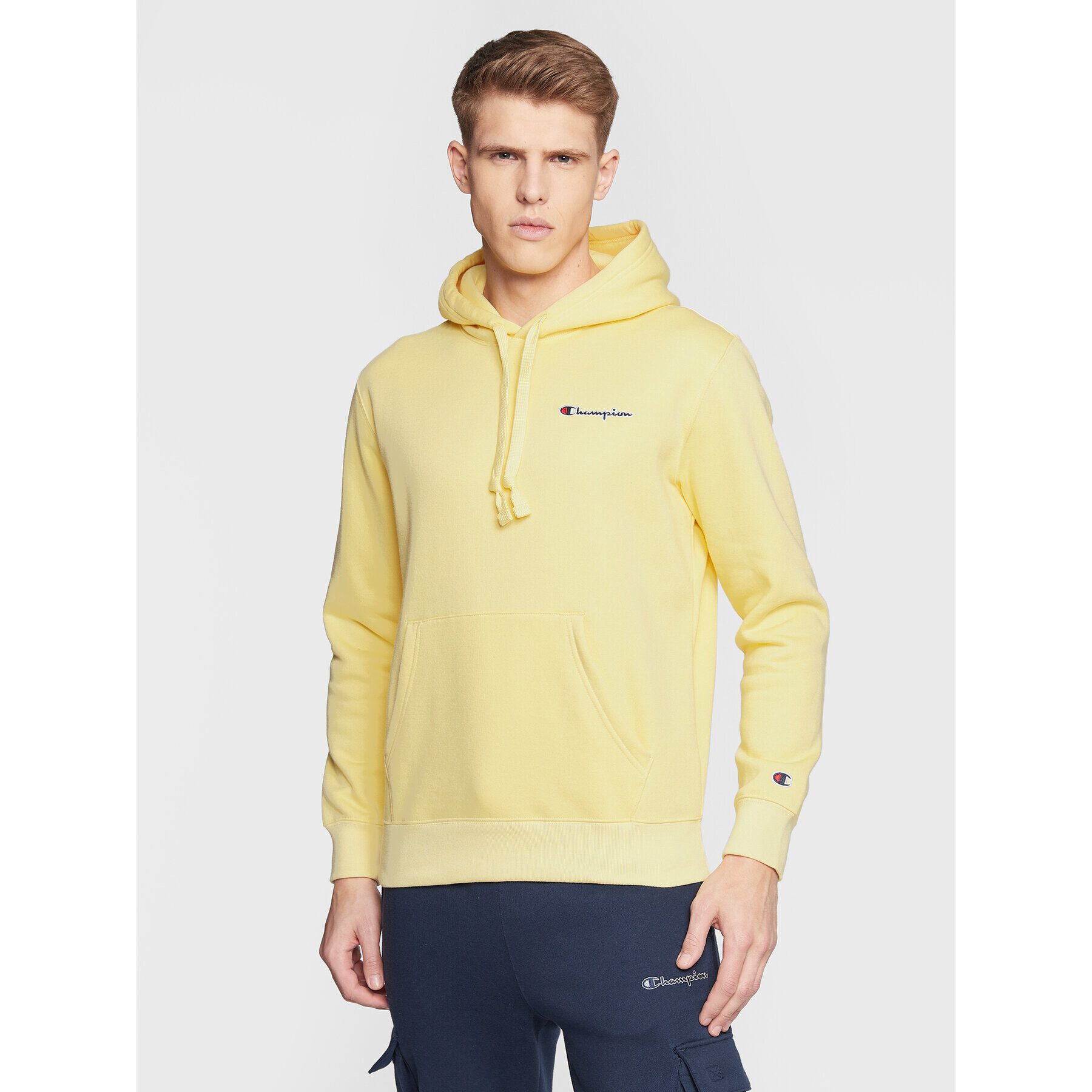 Champion Bluză Small Script Logo 217862 Galben Regular Fit - Pled.ro