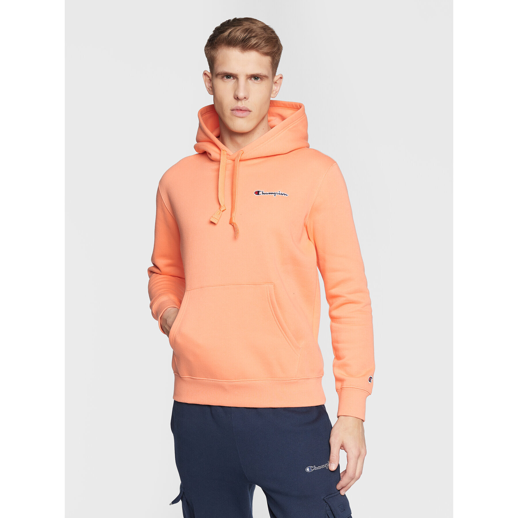 Champion Bluză Small Script Logo 217862 Portocaliu Regular Fit - Pled.ro