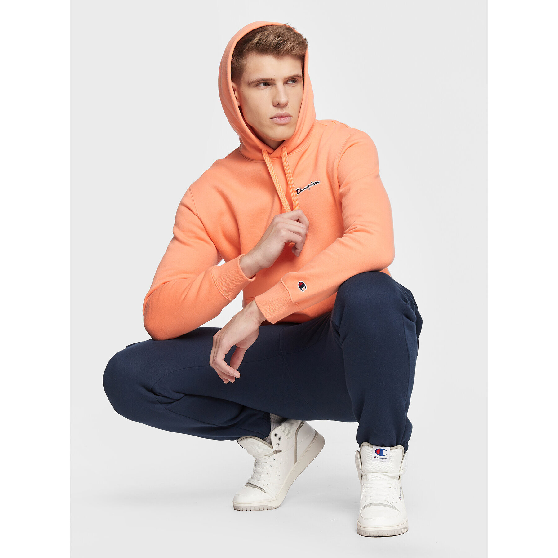 Champion Bluză Small Script Logo 217862 Portocaliu Regular Fit - Pled.ro