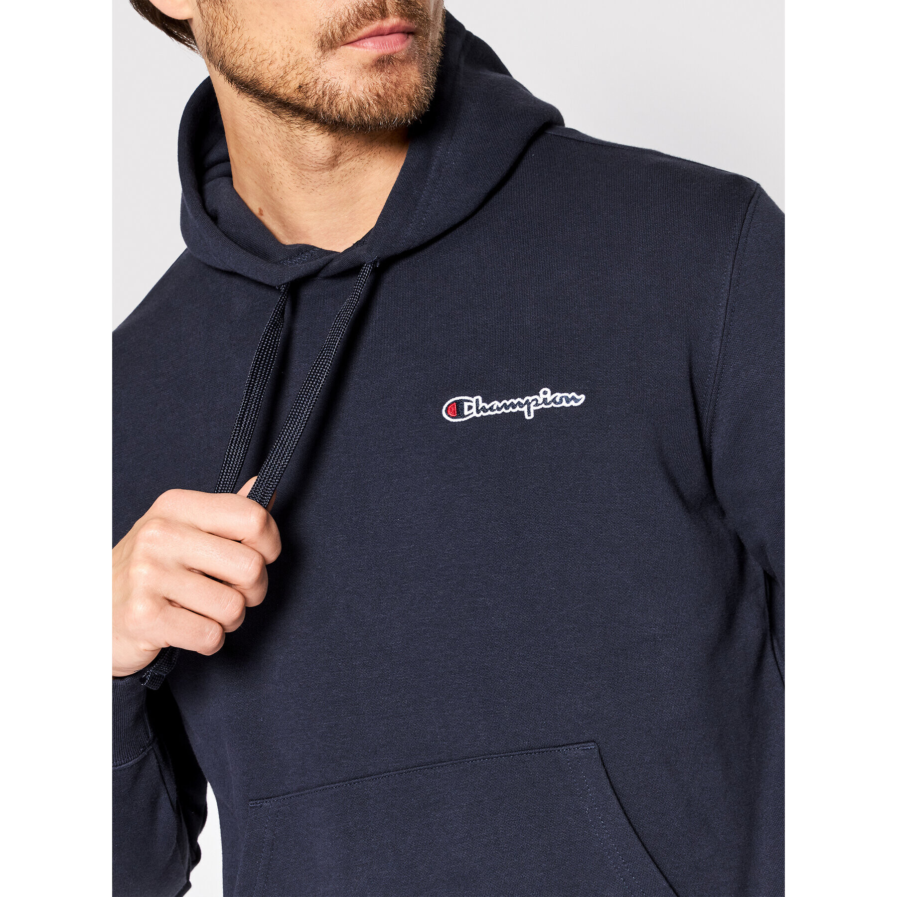 Champion Bluză Small Script Logo Heavy 217064 Bleumarin Regular Fit - Pled.ro