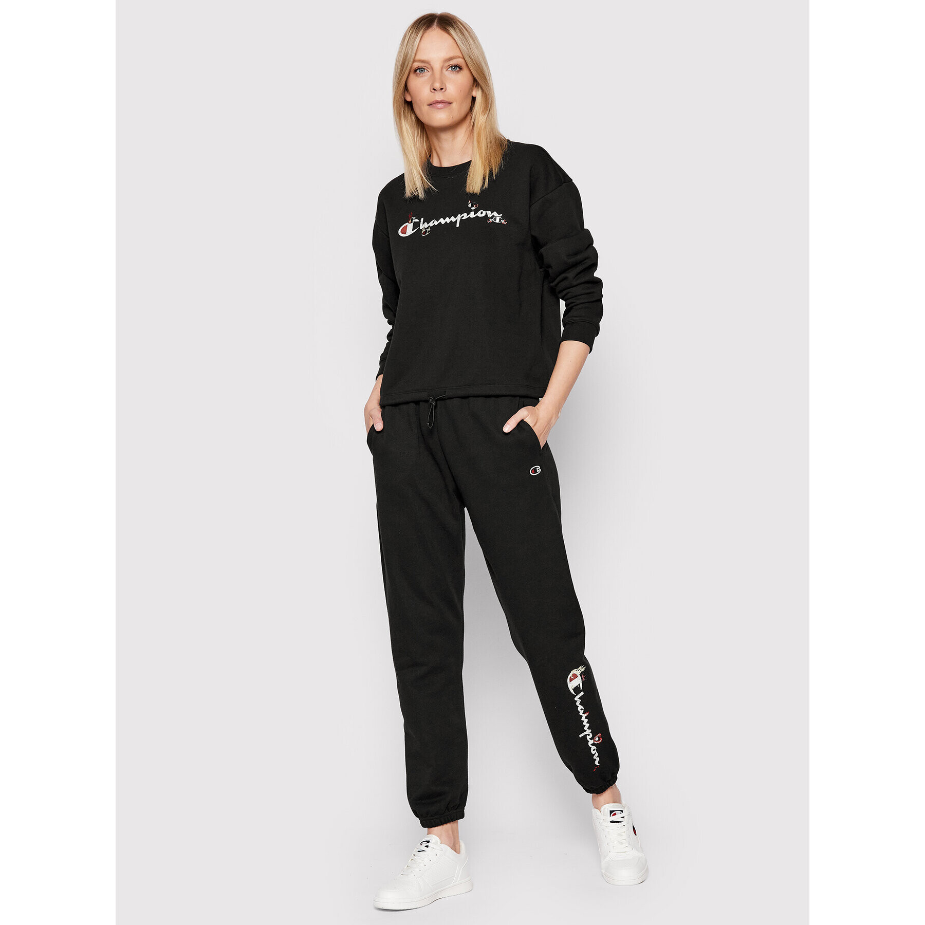 Champion Bluză Stitched With Love 115039 Negru Boxy Fit - Pled.ro