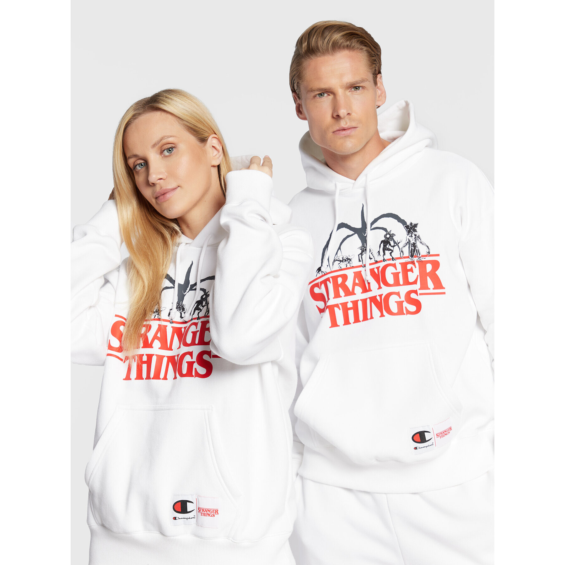 Champion Bluză STRANGER THINGS Unisex 217780 Alb Regular Fit - Pled.ro