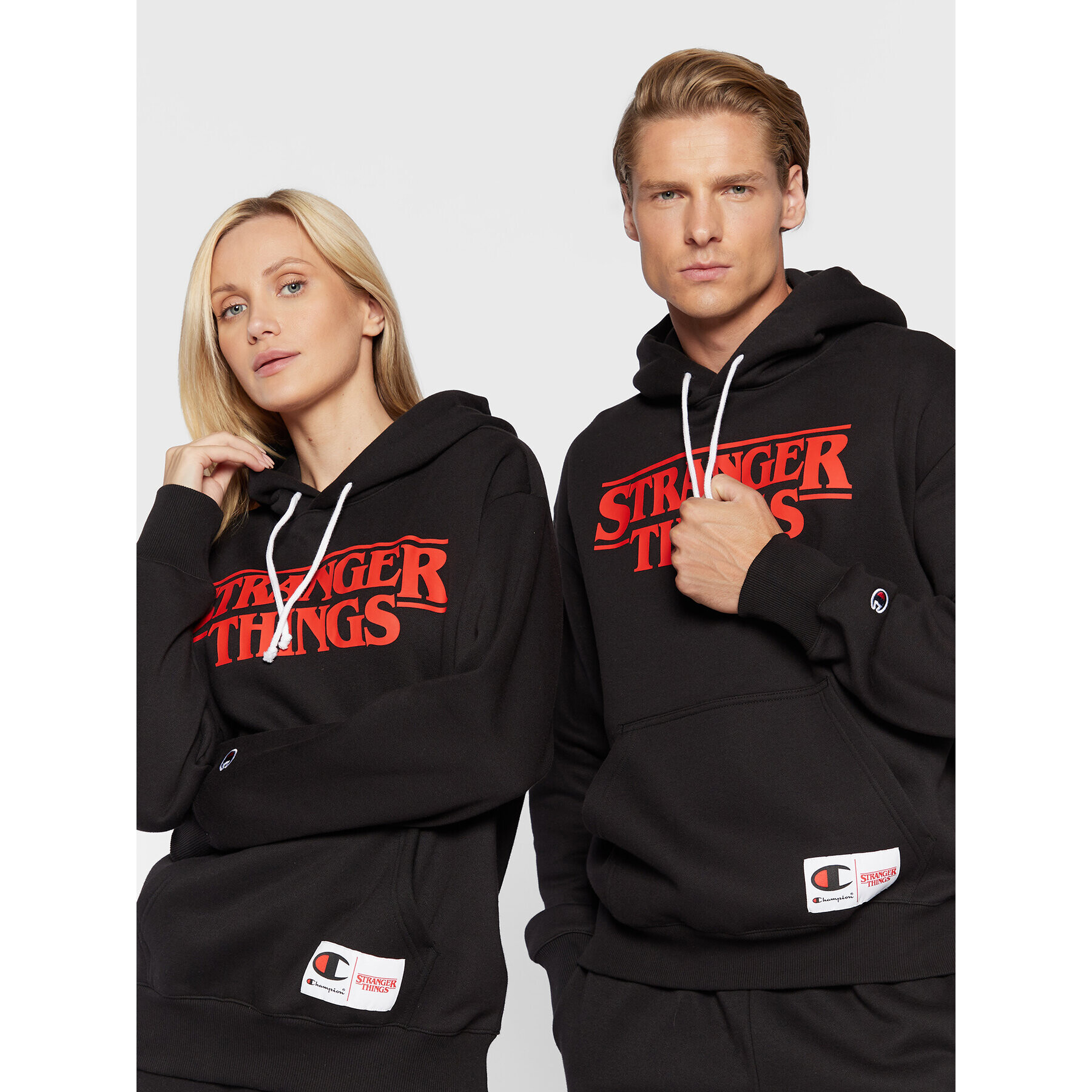 Champion Bluză STRANGER THINGS Unisex 217780 Negru Regular Fit - Pled.ro