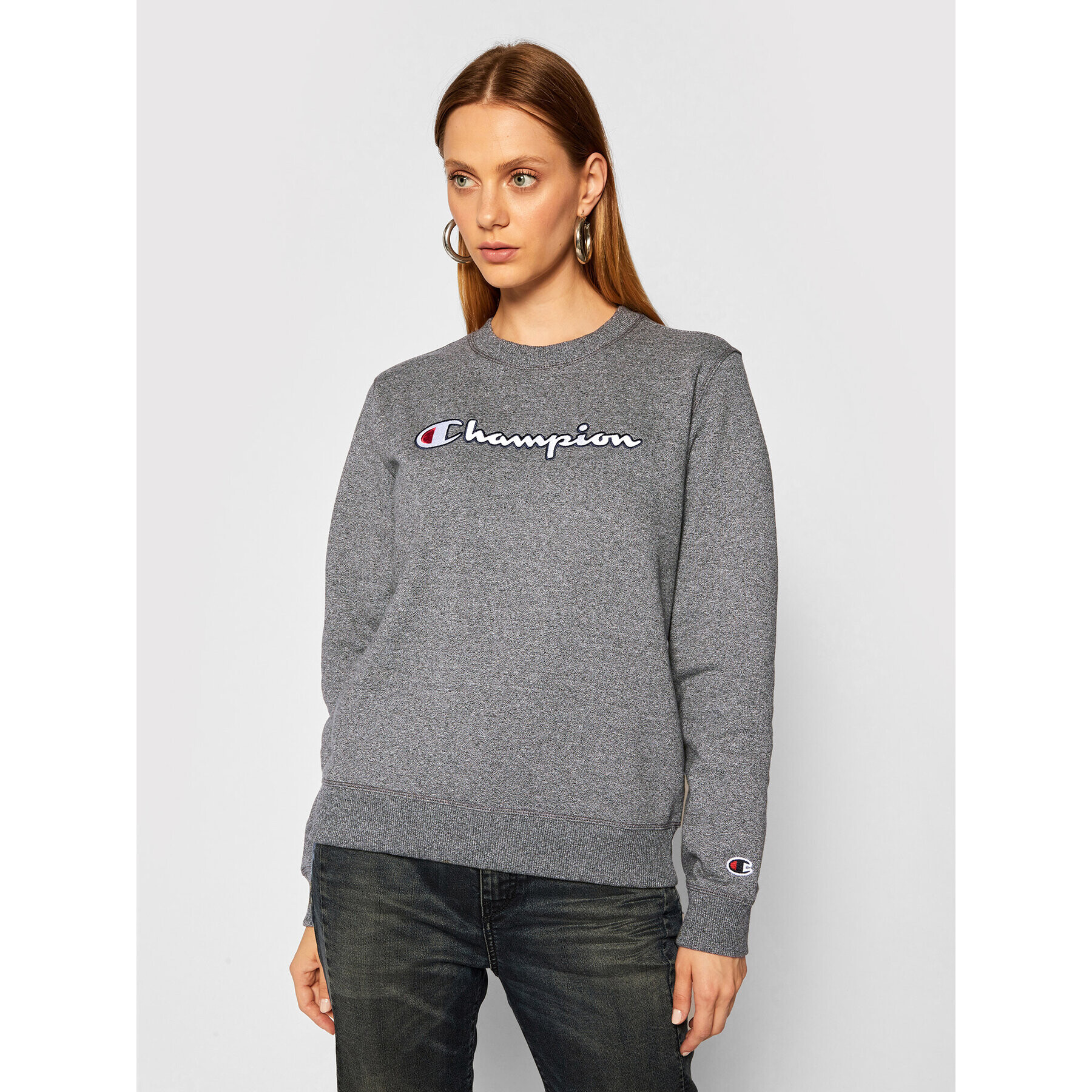 Champion Bluză Sweat Crewneck 113190 Gri Regular Fit - Pled.ro