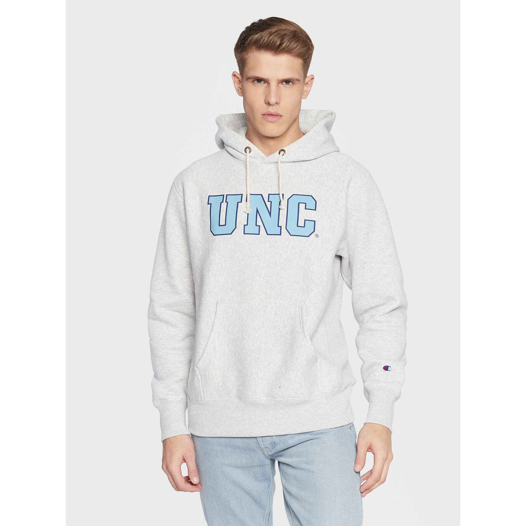 Champion Bluză University Logo 218349 Gri Custom Fit - Pled.ro