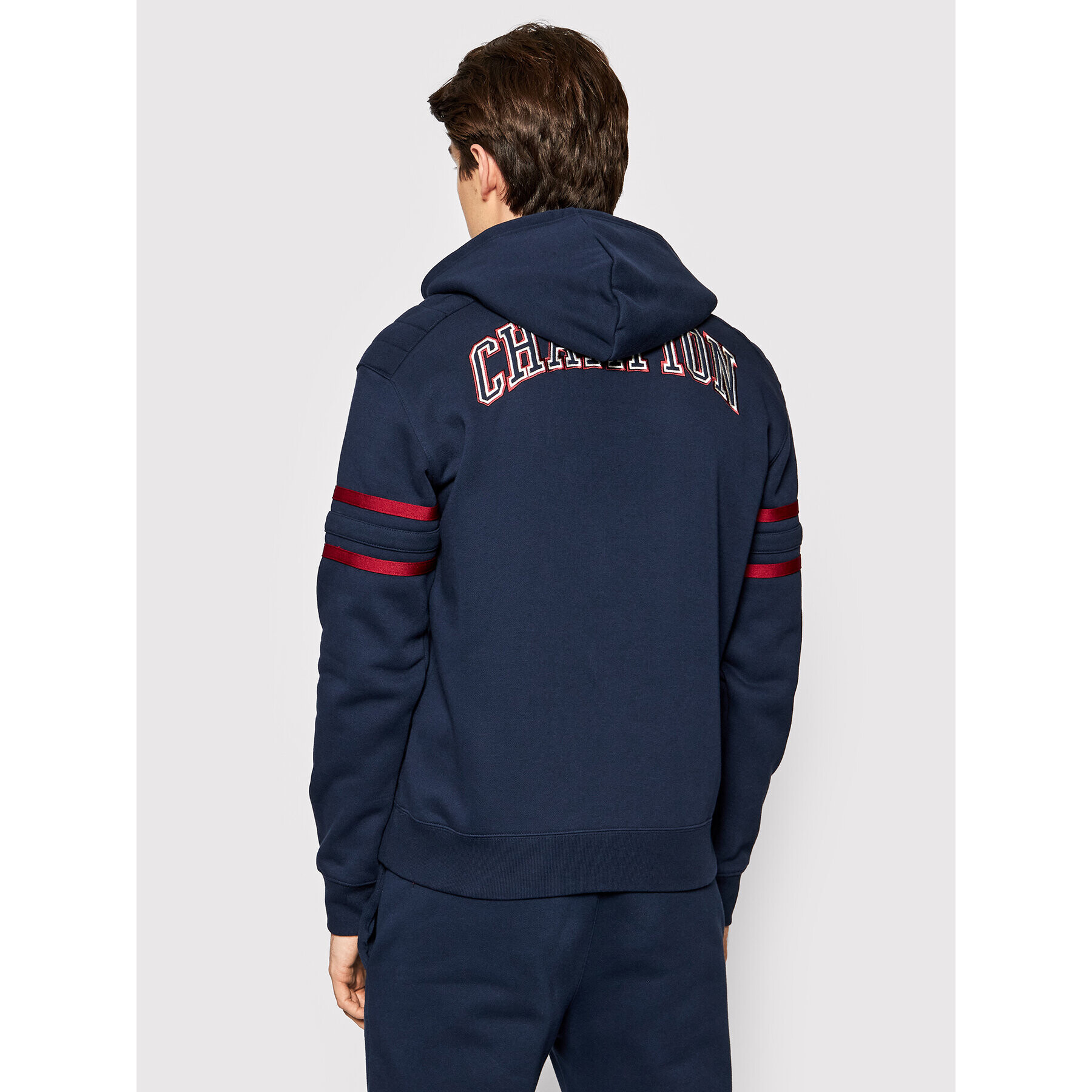 Champion Bluză Varsity Script Logo 216577 Bleumarin Custom Fit - Pled.ro