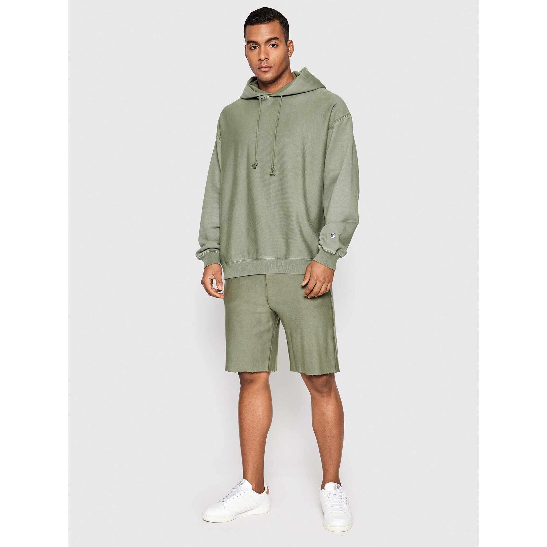 Champion Bluză Acid Wash Minimal 217240 Verde Custom Fit - Pled.ro