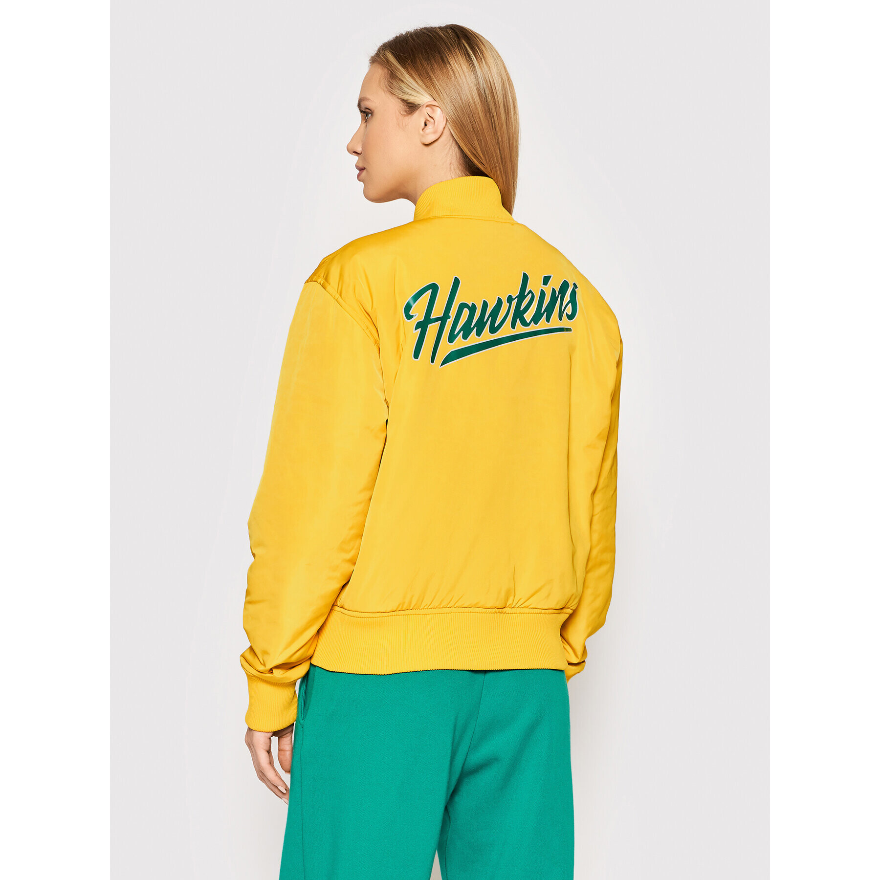 Champion Geacă bomber Unisex STRANGER THINGS Hawkins 217754 Galben Regular Fit - Pled.ro