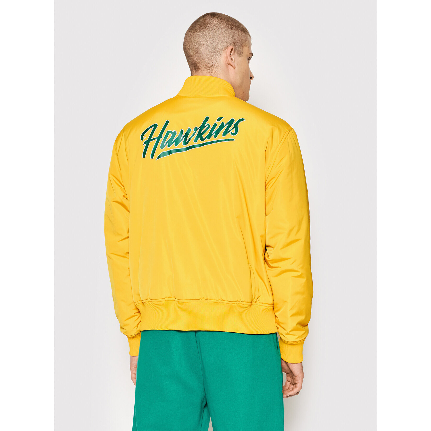 Champion Geacă bomber Unisex STRANGER THINGS Hawkins 217754 Galben Regular Fit - Pled.ro