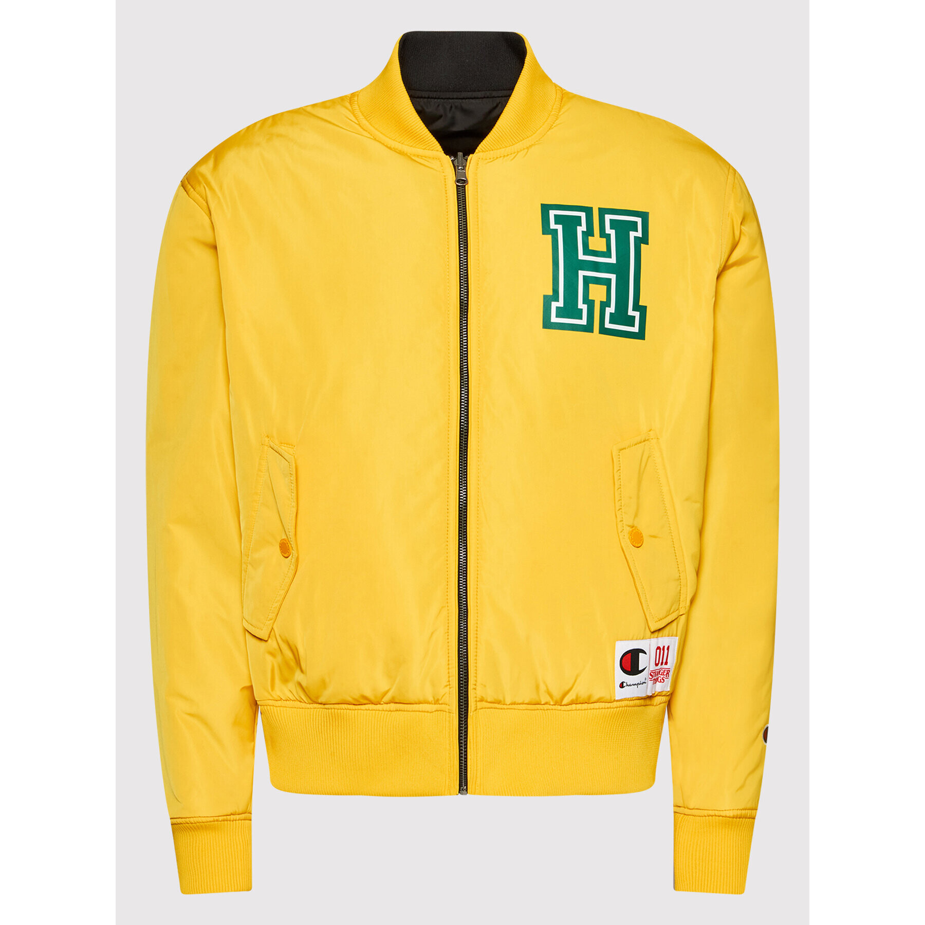 Champion Geacă bomber Unisex STRANGER THINGS Hawkins 217754 Galben Regular Fit - Pled.ro