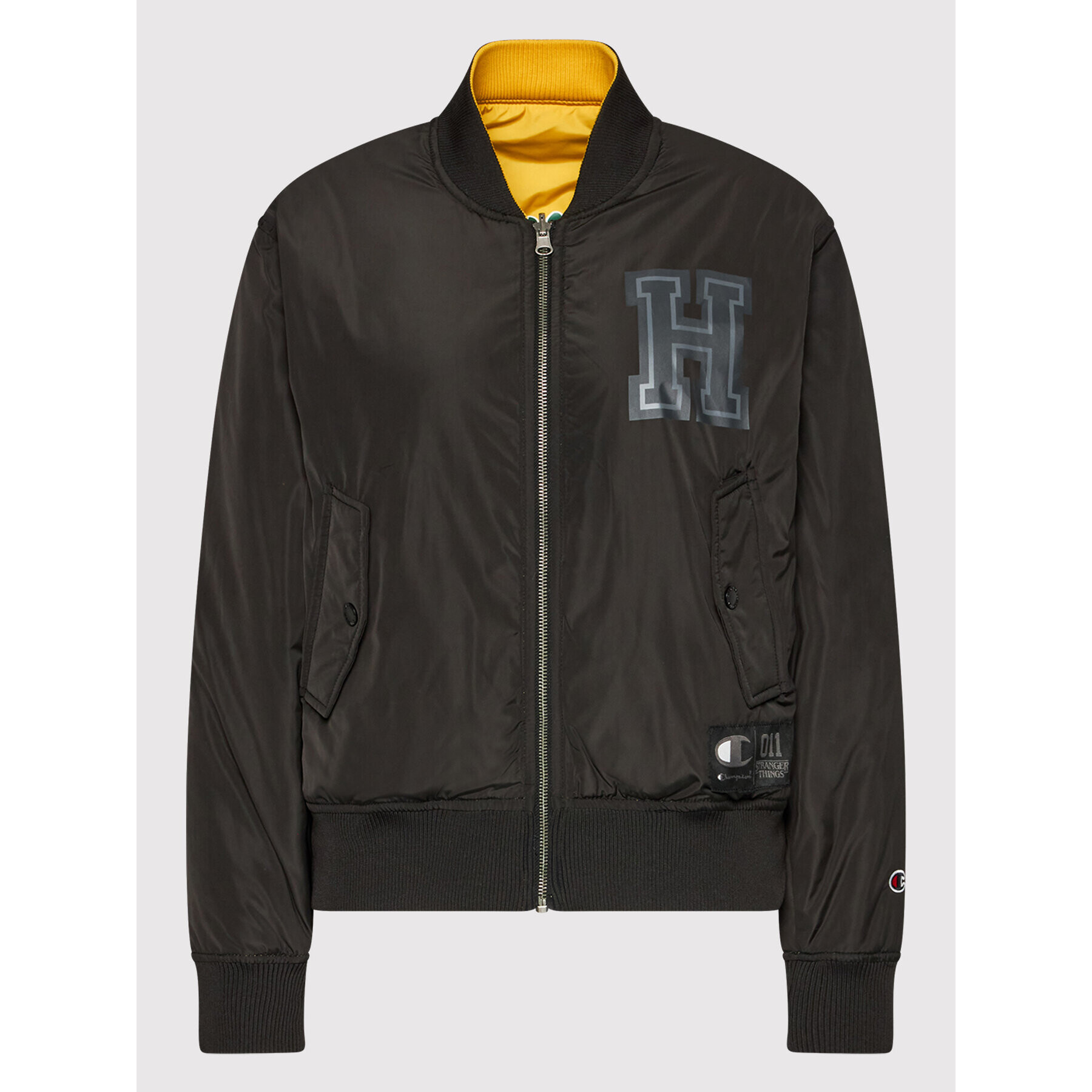 Champion Geacă bomber Unisex STRANGER THINGS Hawkins 217754 Galben Regular Fit - Pled.ro