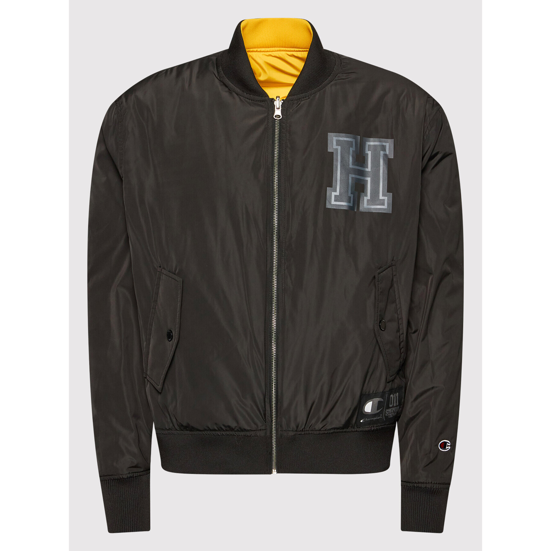 Champion Geacă bomber Unisex STRANGER THINGS Hawkins 217754 Galben Regular Fit - Pled.ro