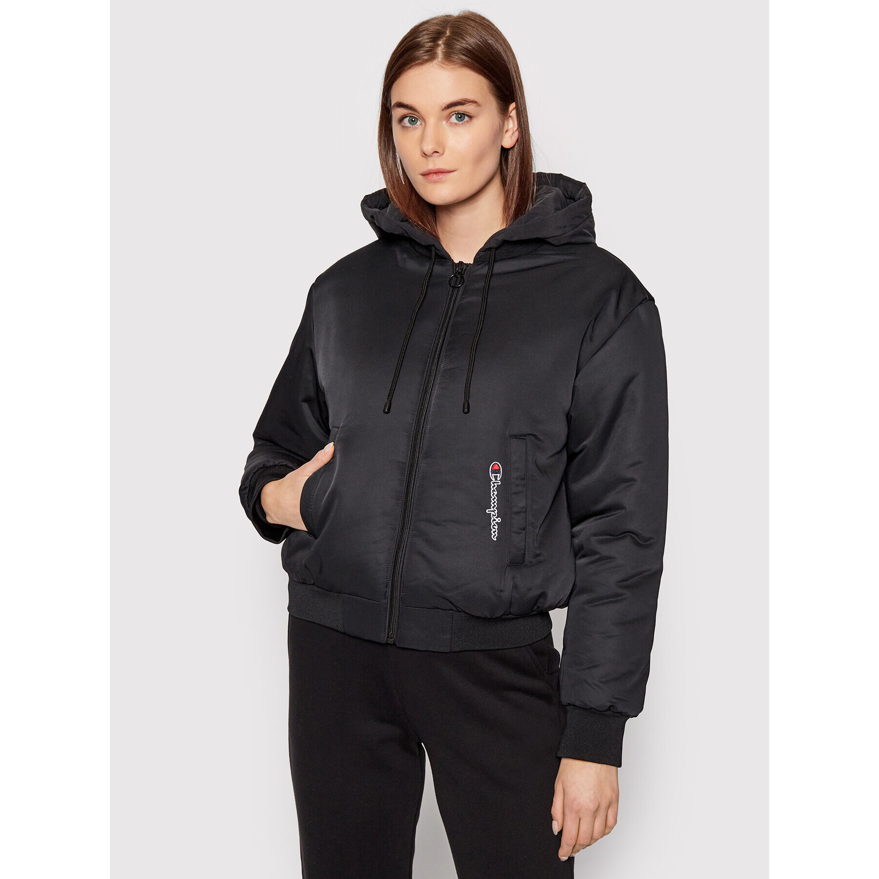 Champion Geacă de iarnă Zip-Up 114580 Negru Custom Fit - Pled.ro