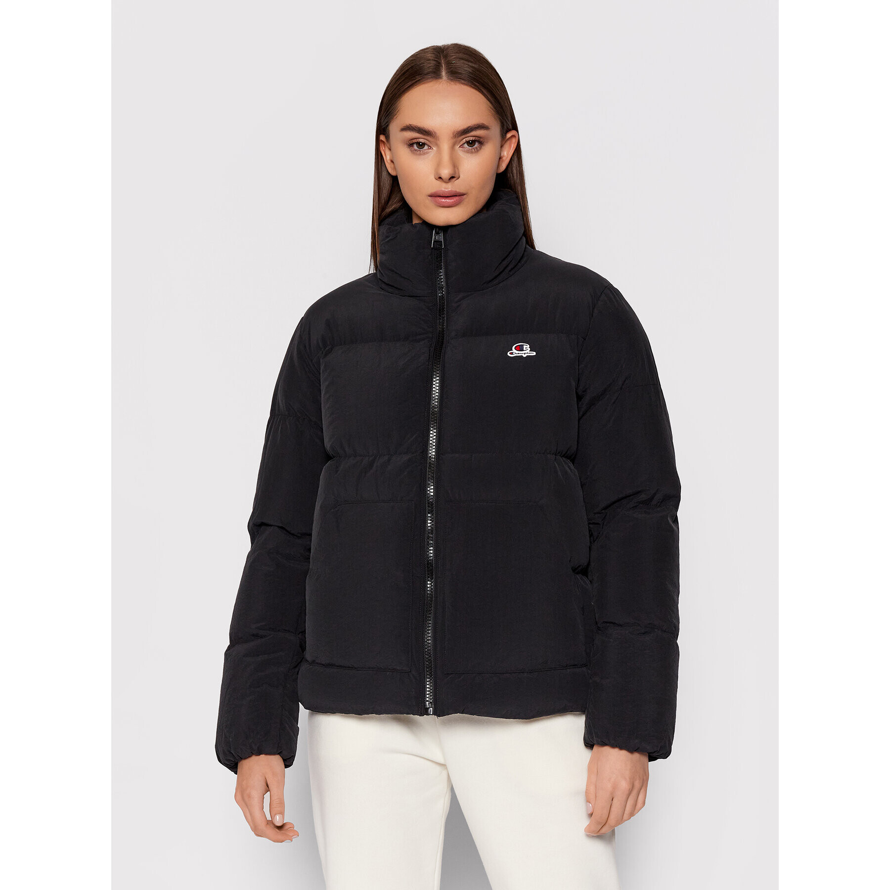 Champion Geacă din puf 114578 Negru Regular Fit - Pled.ro