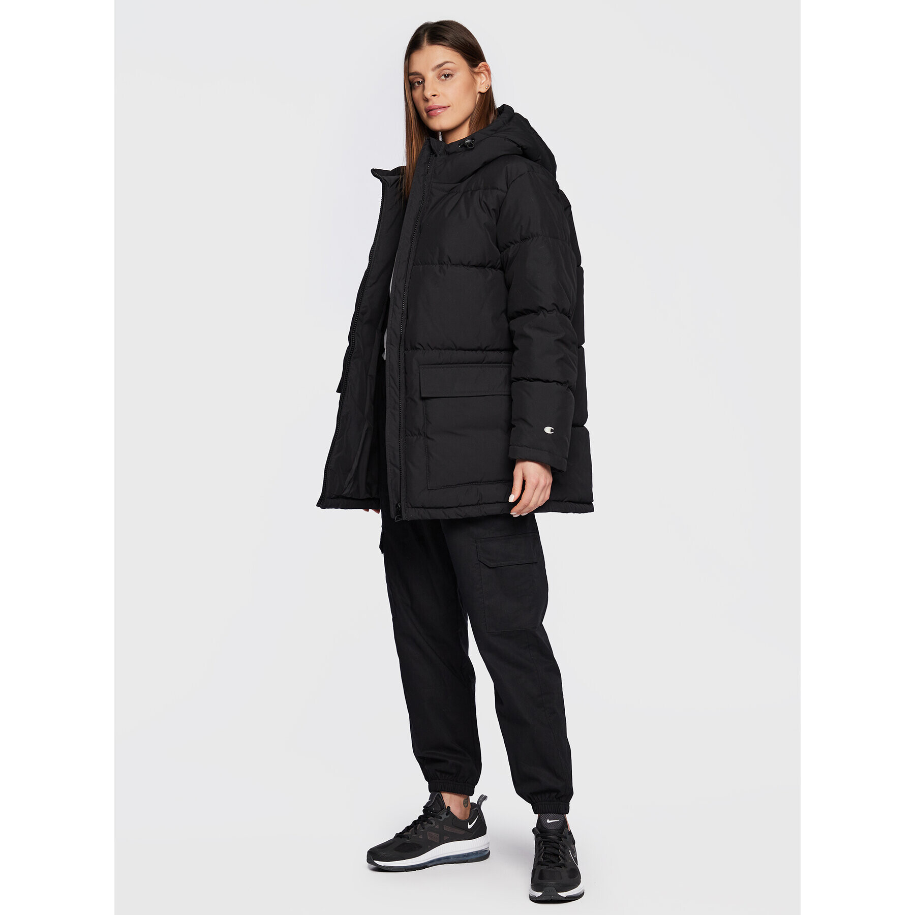 Champion Geacă din puf 115672 Negru Regular Fit - Pled.ro