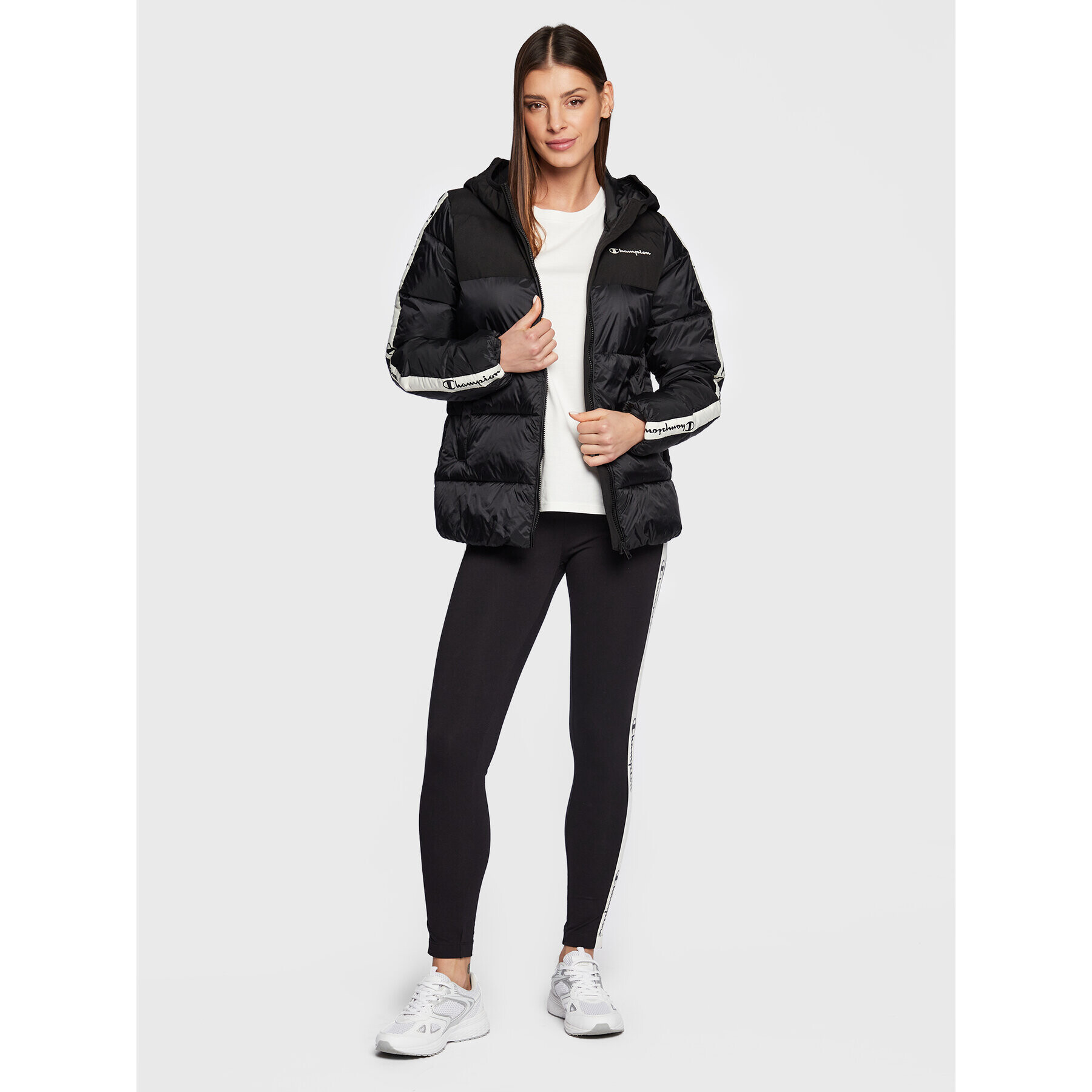 Champion Geacă din puf 115755 Negru Regular Fit - Pled.ro