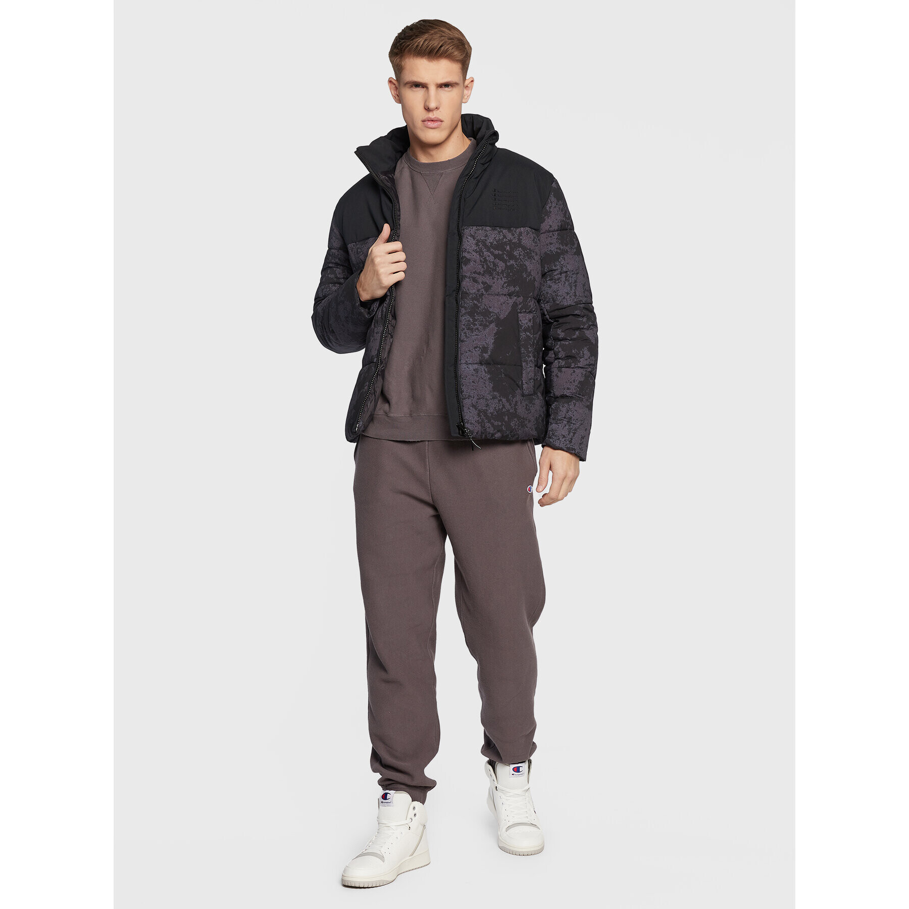 Champion Geacă din puf 218086 Negru Regular Fit - Pled.ro