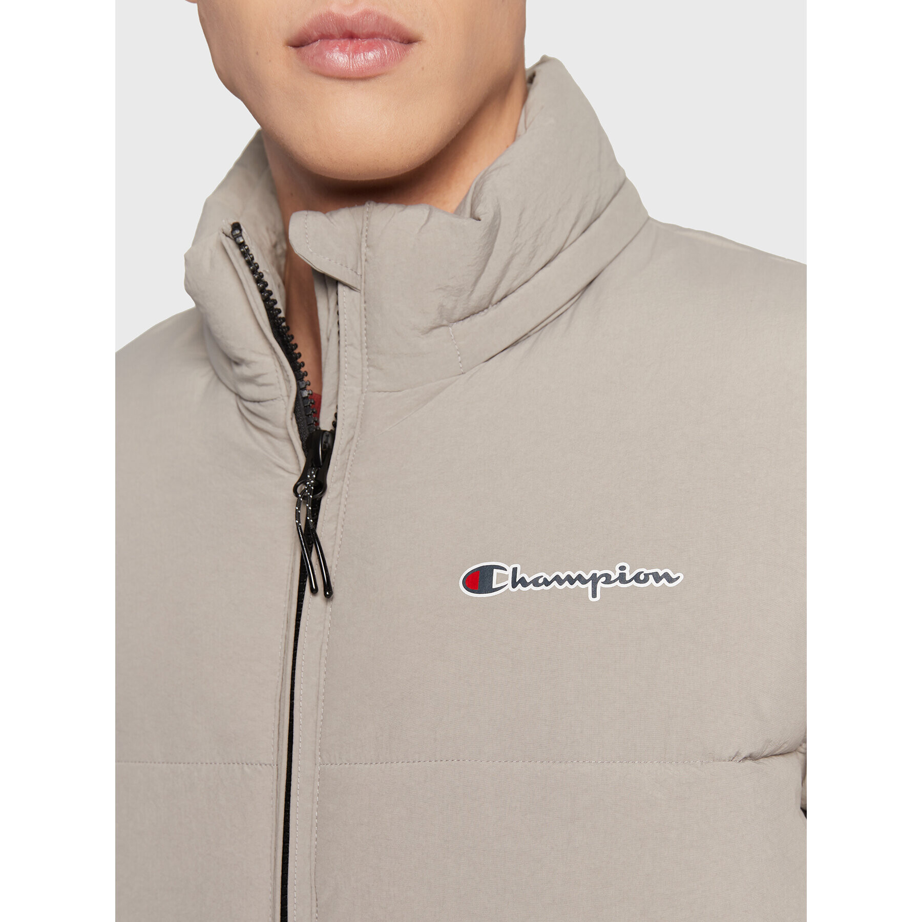 Champion Geacă din puf Hidden 218085 Gri Regular Fit - Pled.ro