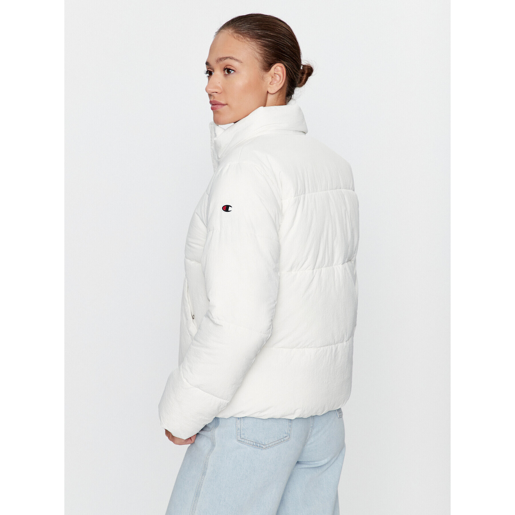 Champion Geacă din puf Jacket 116922 Écru Custom Fit - Pled.ro