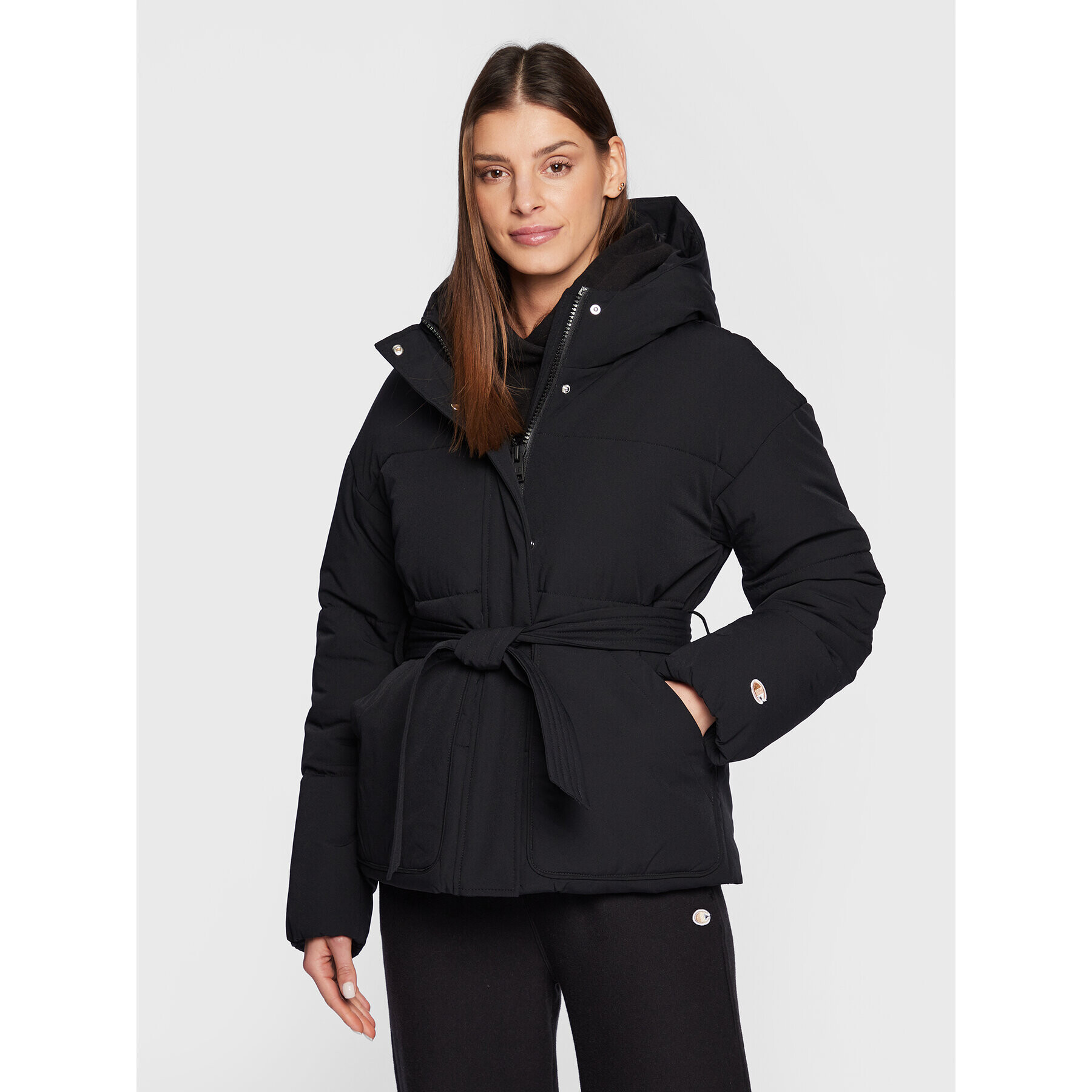 Champion Geacă din puf Padded 115654 Negru Regular Fit - Pled.ro