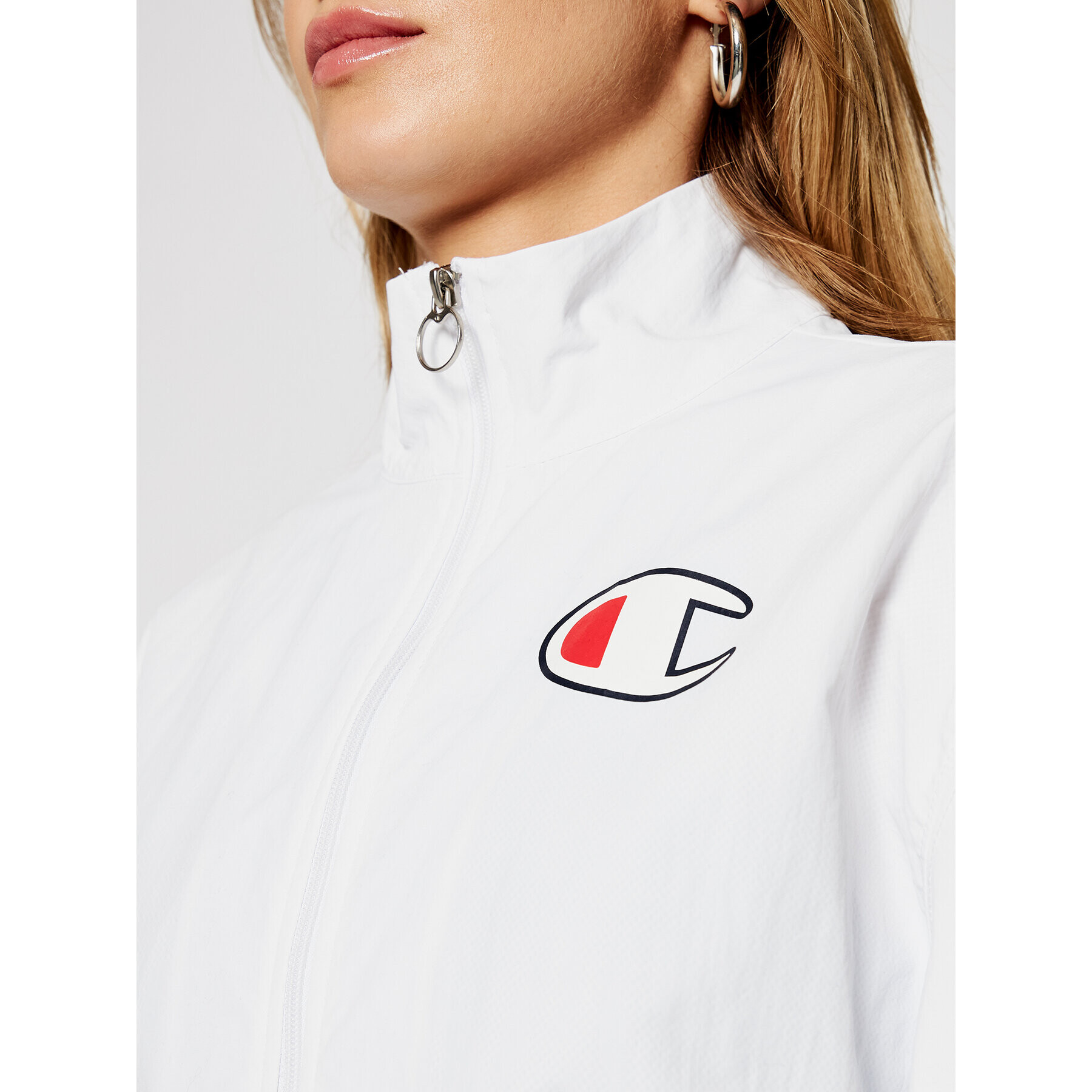 Champion Geacă Zip-Through 112658 Alb Custom Fit - Pled.ro