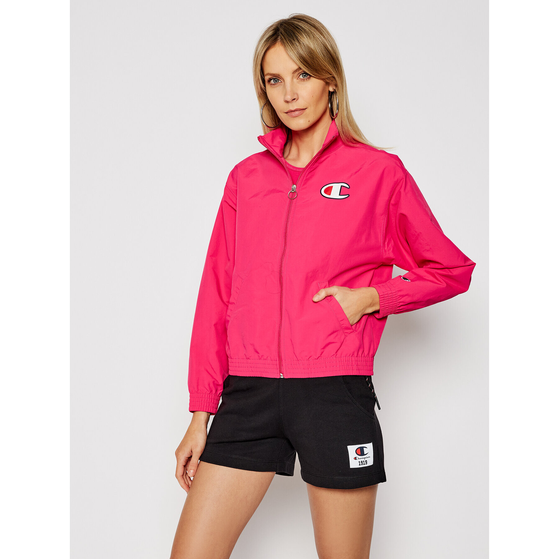 Champion Geacă Zip-Through 112658 Roz Custom Fit - Pled.ro