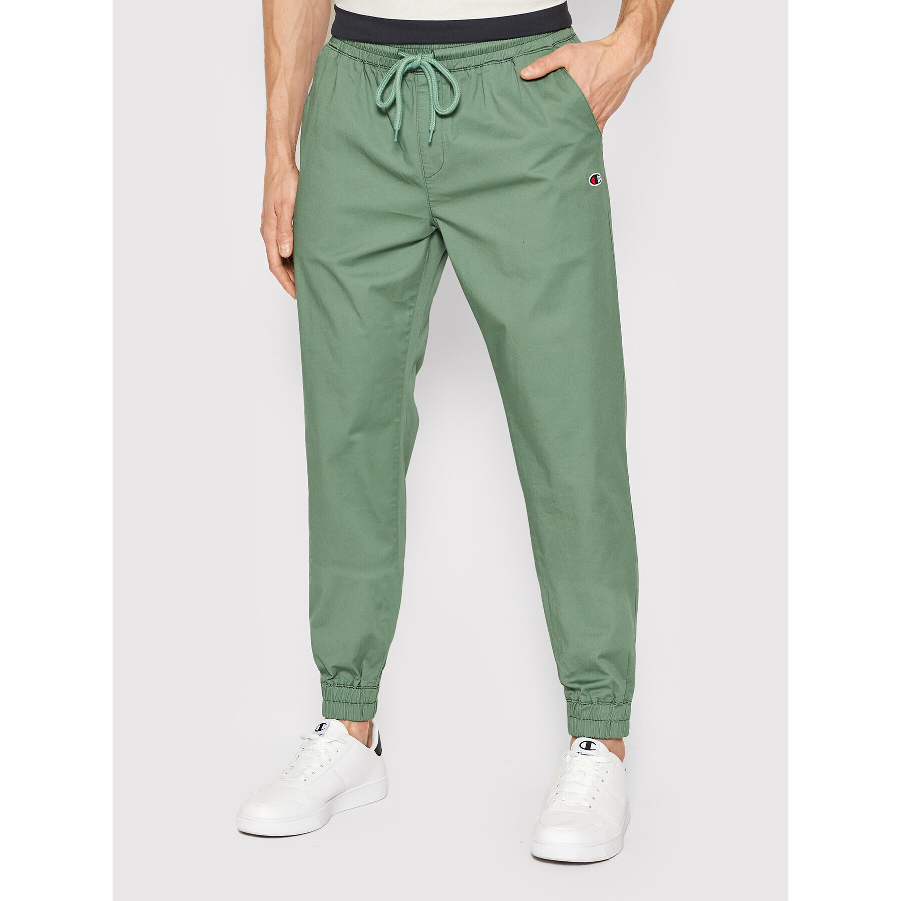 Champion Joggers Twill Cuffed 214366 Verde Slim Fit - Pled.ro