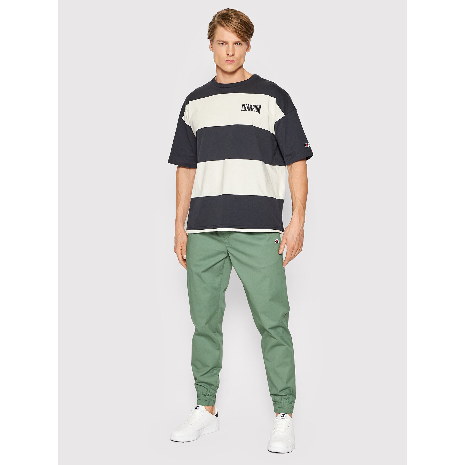 Champion Joggers Twill Cuffed 214366 Verde Slim Fit - Pled.ro