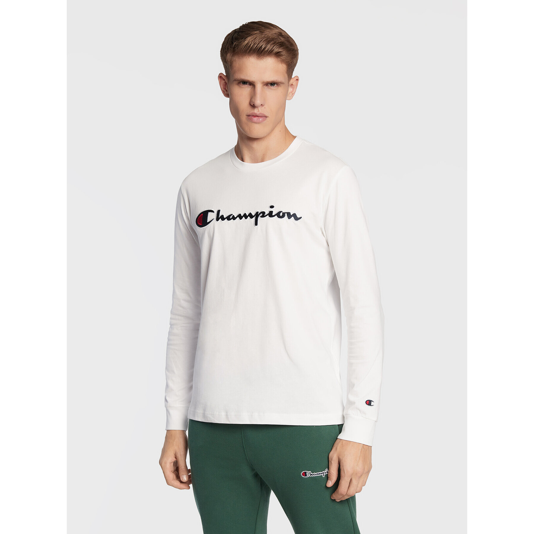 Champion Longsleeve 217861 Alb Regular Fit - Pled.ro