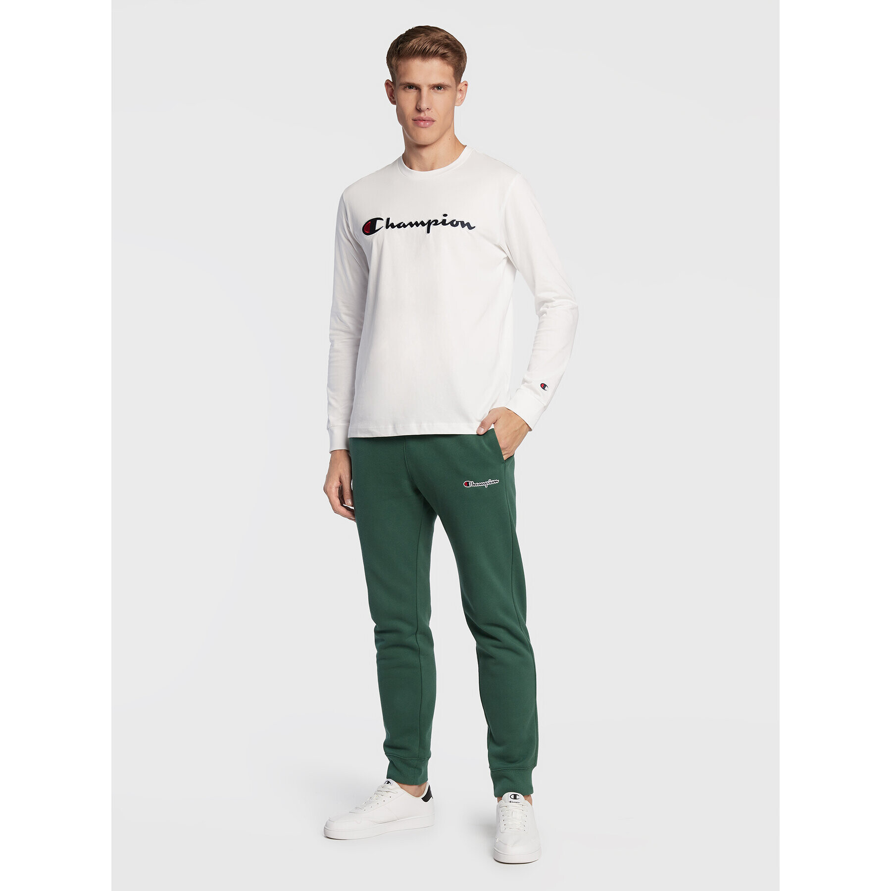 Champion Longsleeve 217861 Alb Regular Fit - Pled.ro