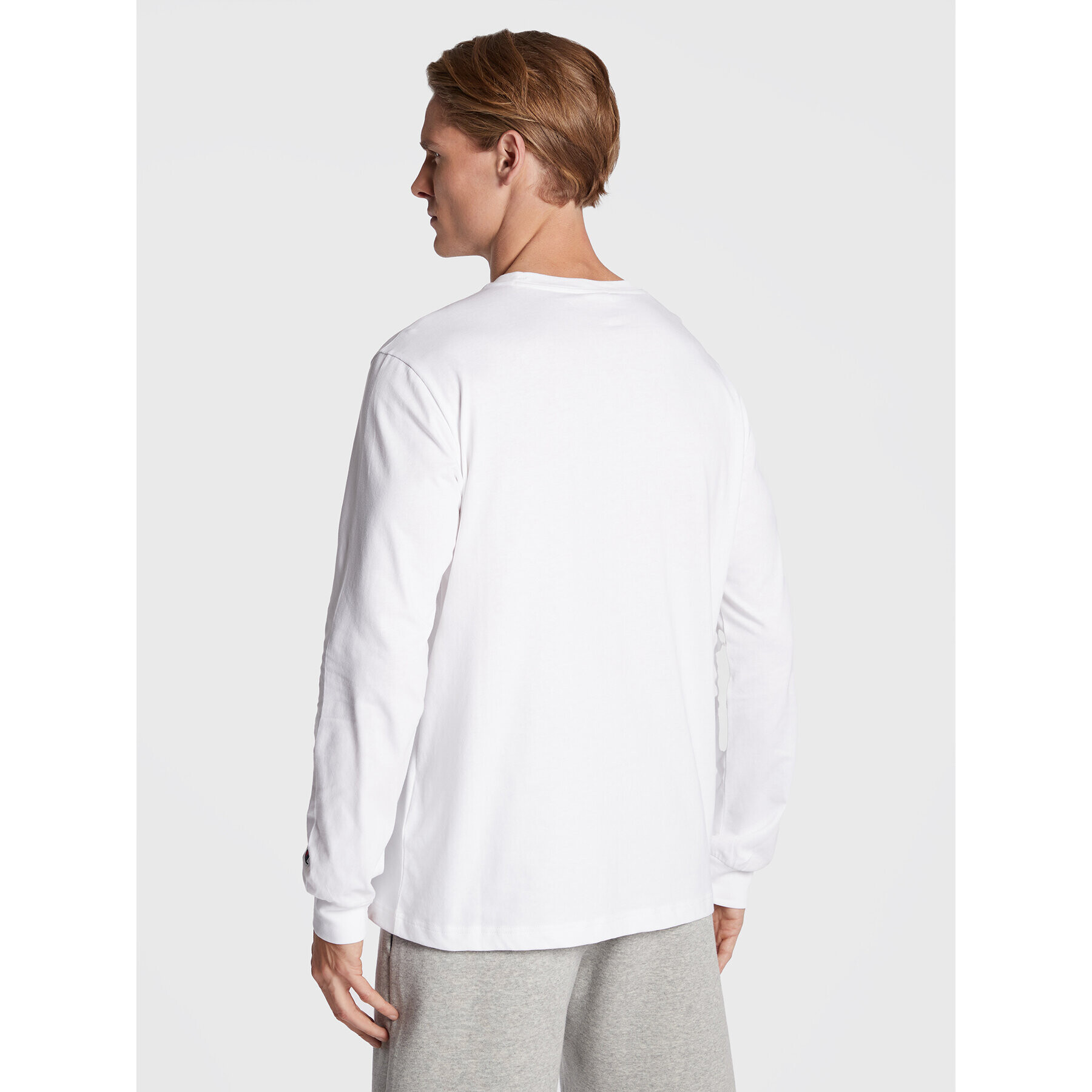 Champion Longsleeve Crewneck 217868 Alb Regular Fit - Pled.ro