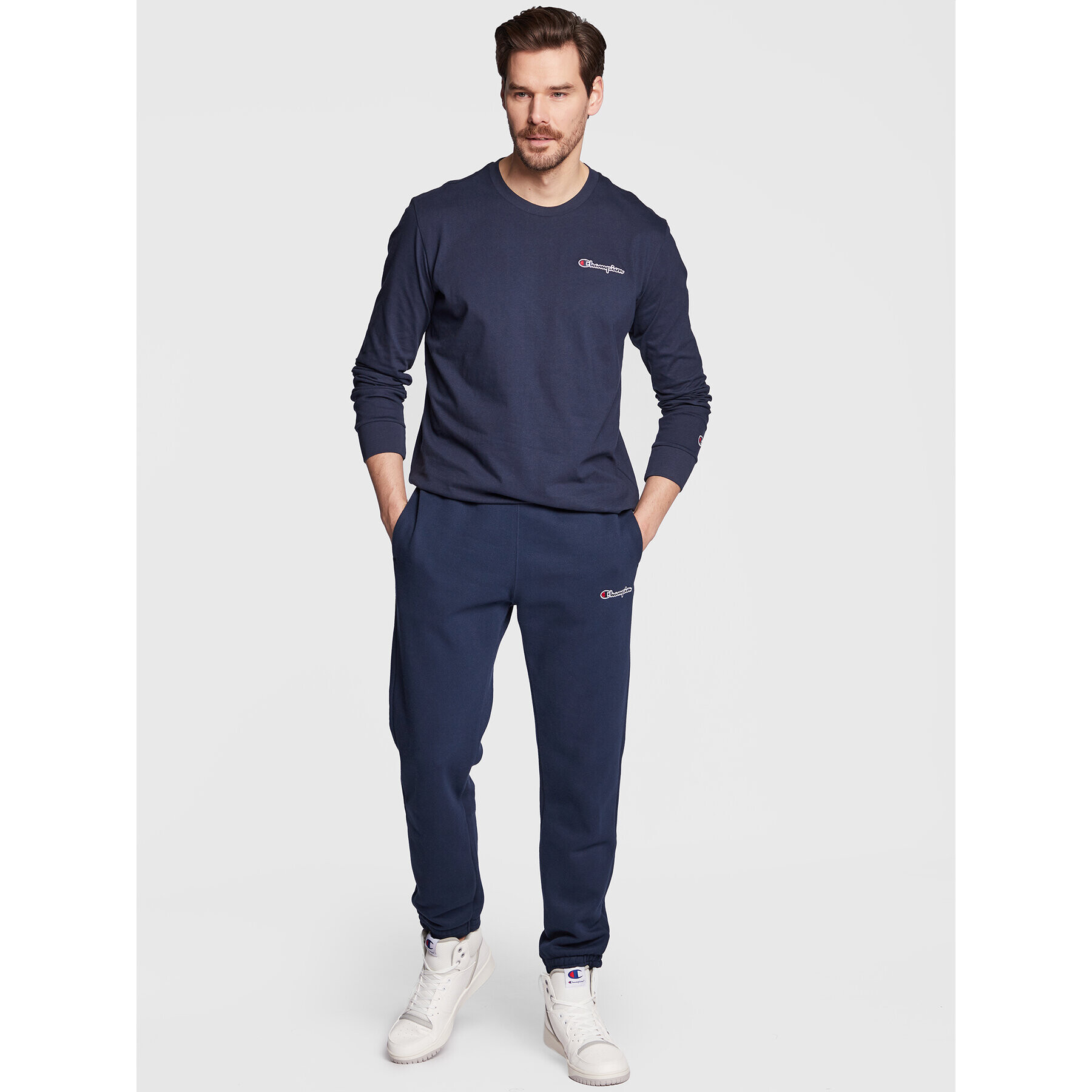 Champion Longsleeve Crewneck 217868 Bleumarin Regular Fit - Pled.ro