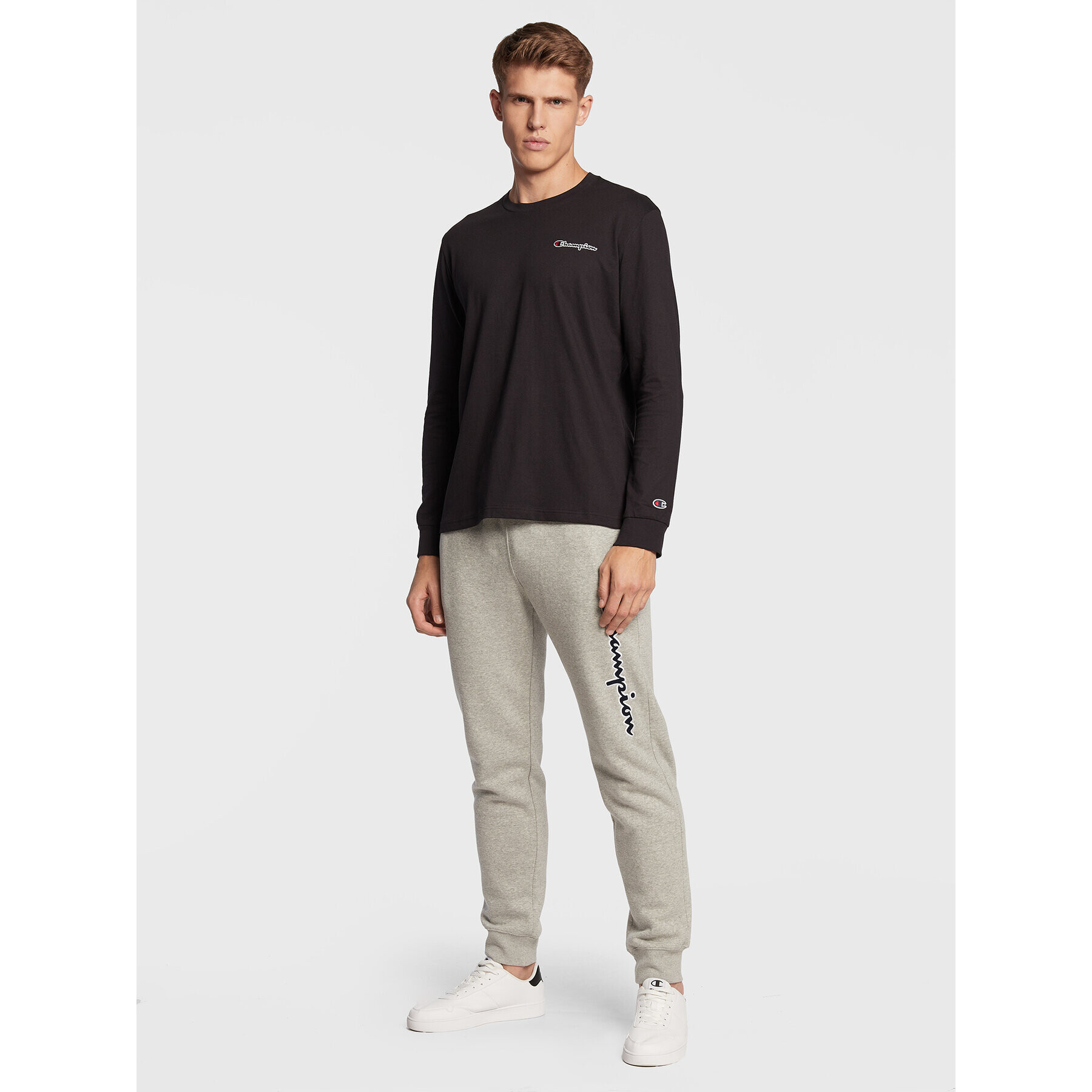 Champion Longsleeve Crewneck 217868 Negru Regular Fit - Pled.ro