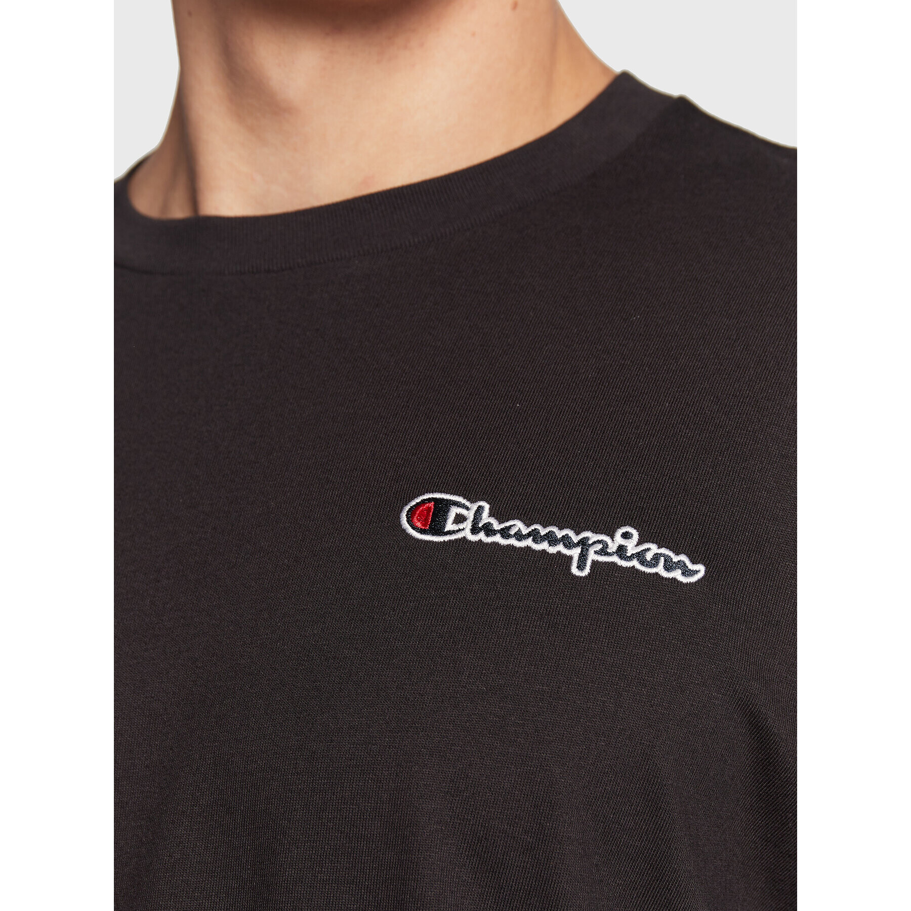 Champion Longsleeve Crewneck 217868 Negru Regular Fit - Pled.ro