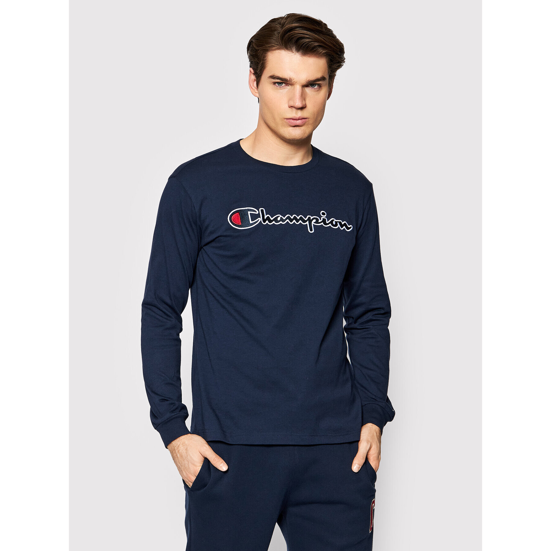 Champion Longsleeve High 216474 Bleumarin Comfort Fit - Pled.ro