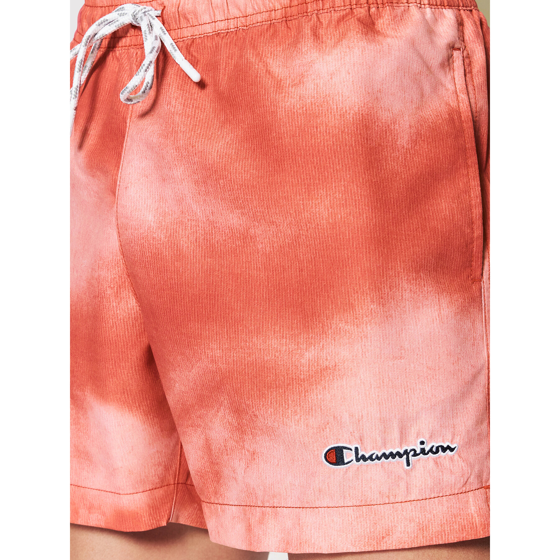 Champion Pantaloni scurți pentru înot Tie Dye 216063 Roșu Regular Fit - Pled.ro