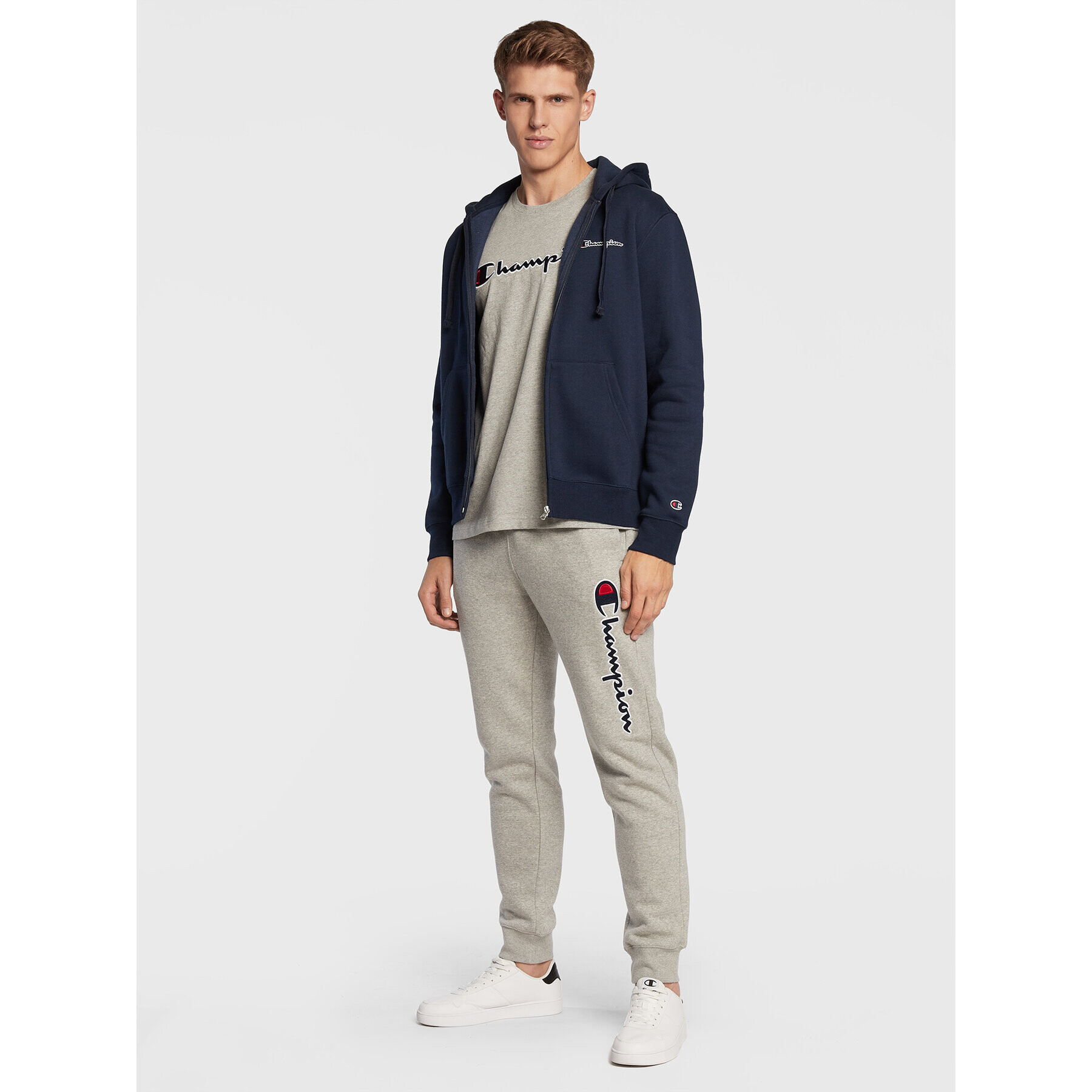 Champion Pantaloni trening 217860 Gri Regular Fit - Pled.ro