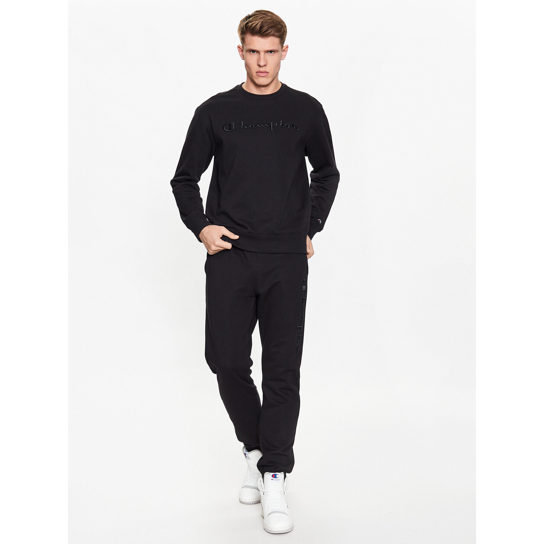 Champion Pantaloni trening 218488 Negru Regular Fit - Pled.ro