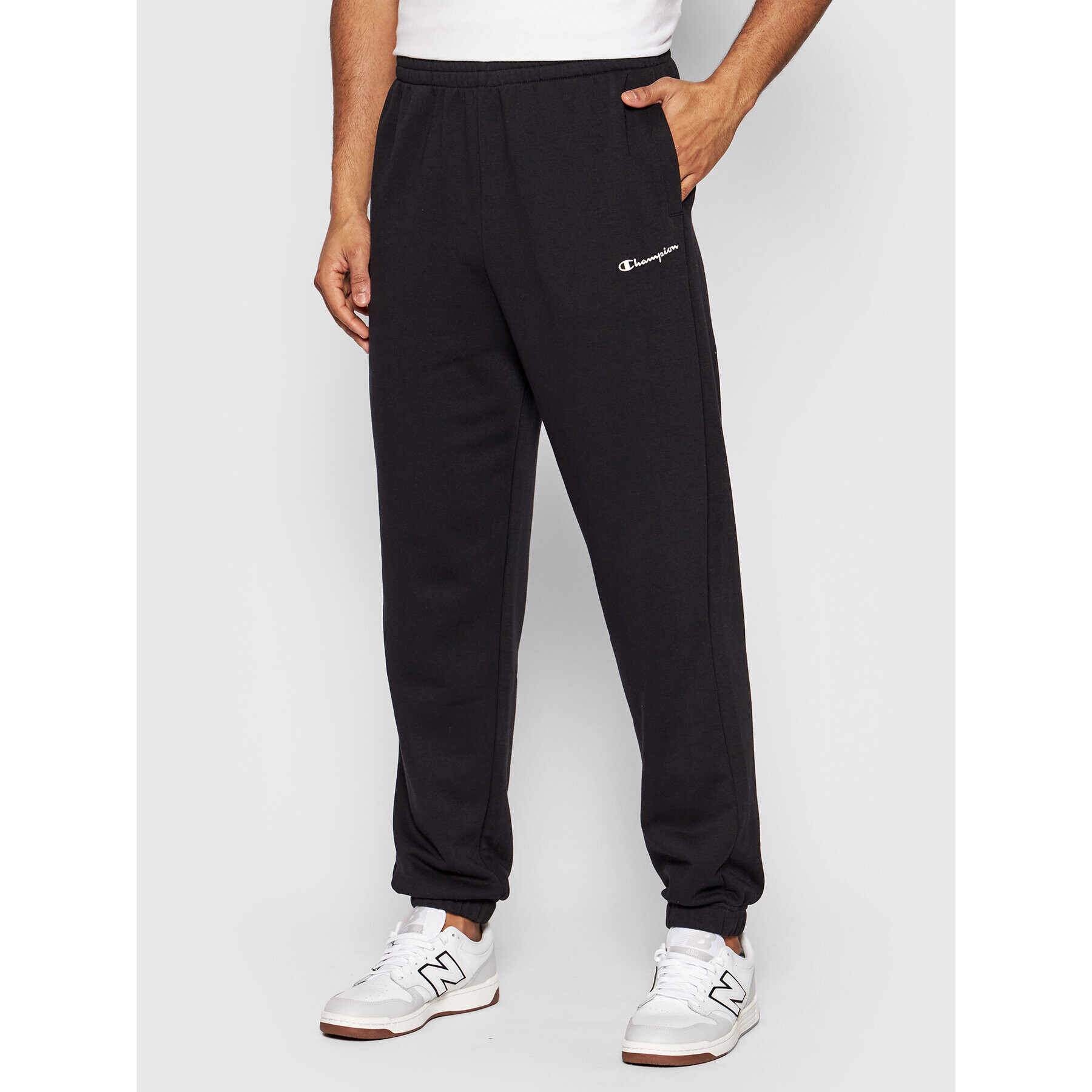 Champion Pantaloni trening Eco-Future Terry 217404 Negru Custom Fit - Pled.ro