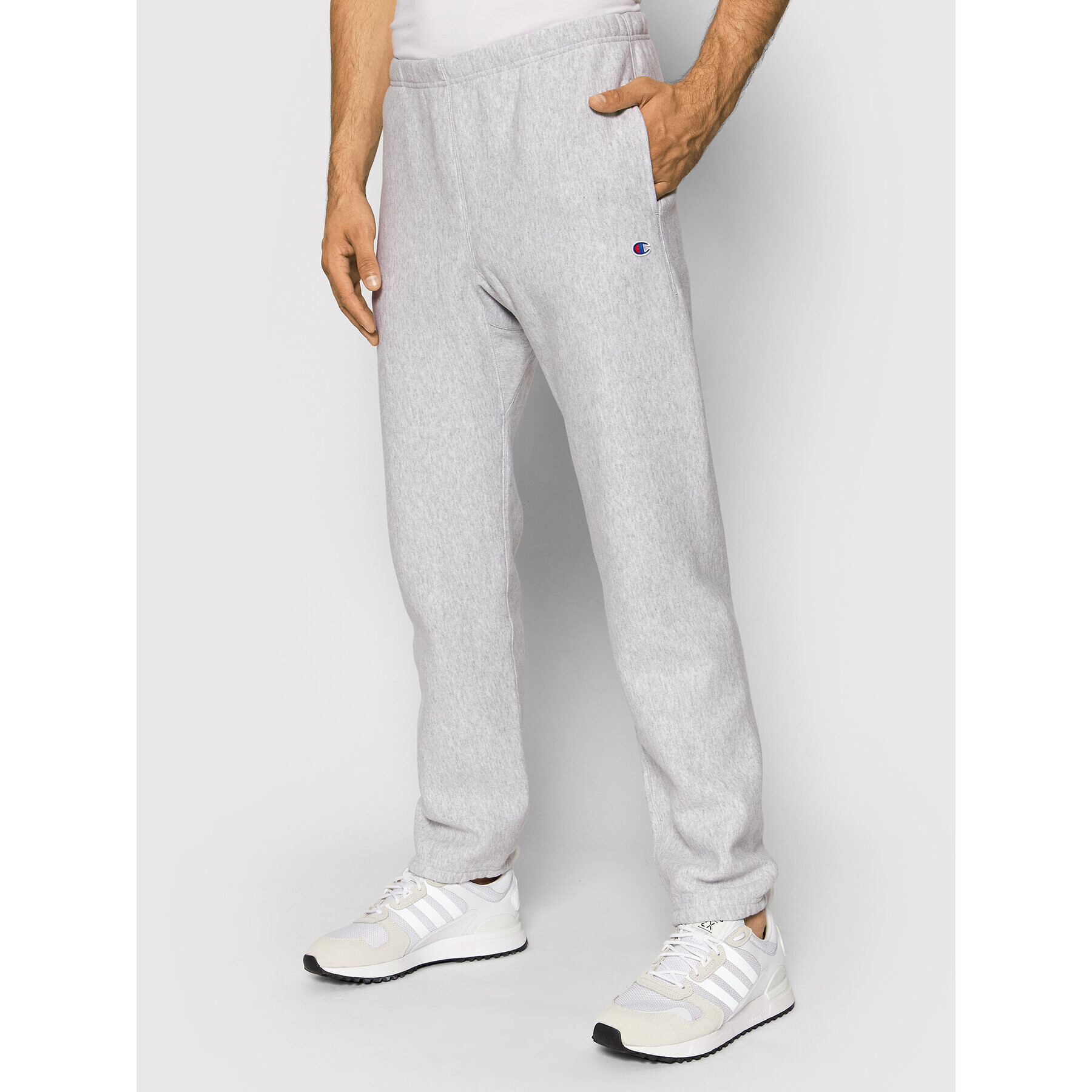 Champion Pantaloni trening Elasticated Cuffs 216540 Gri Regular Fit - Pled.ro