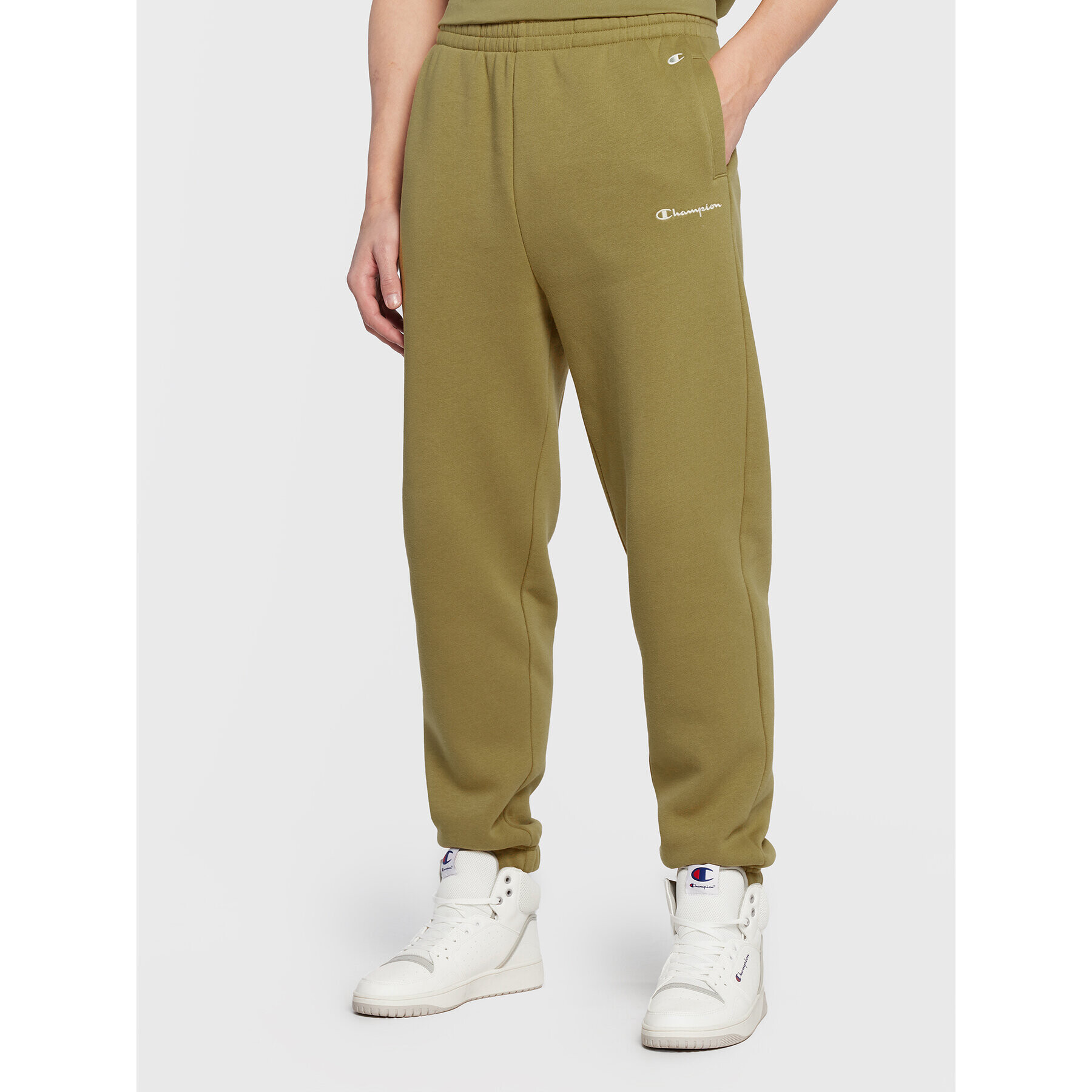 Champion Pantaloni trening Future 216891 Verde Custom Fit - Pled.ro