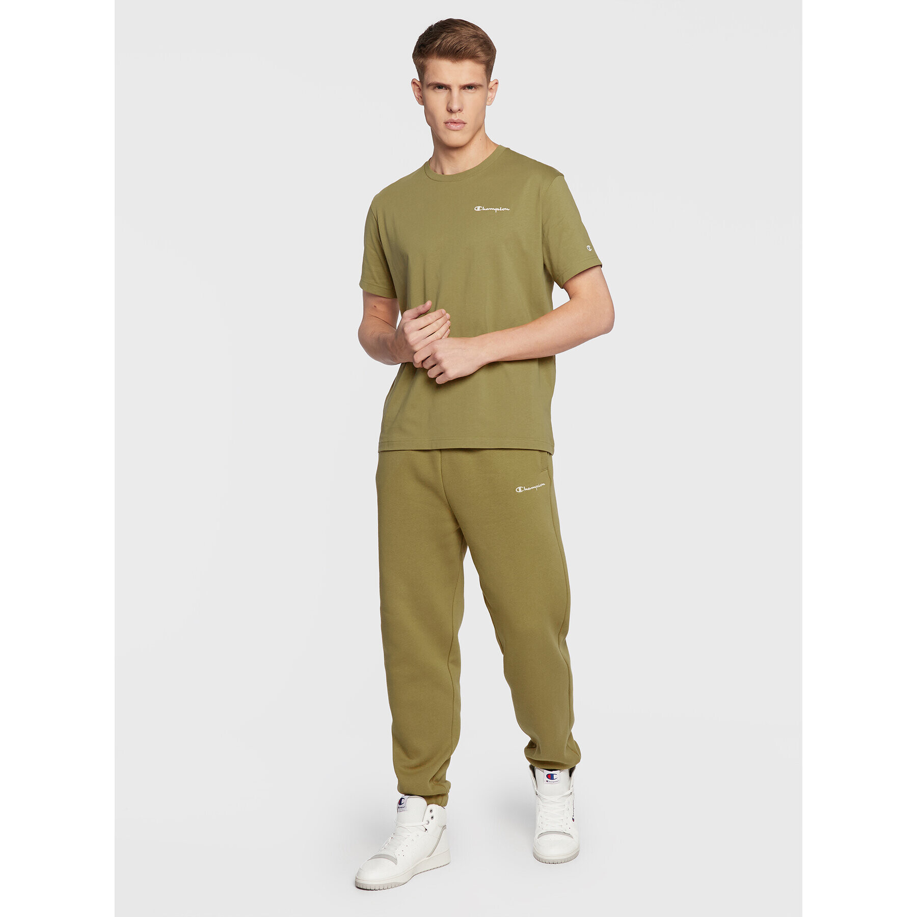 Champion Pantaloni trening Future 216891 Verde Custom Fit - Pled.ro