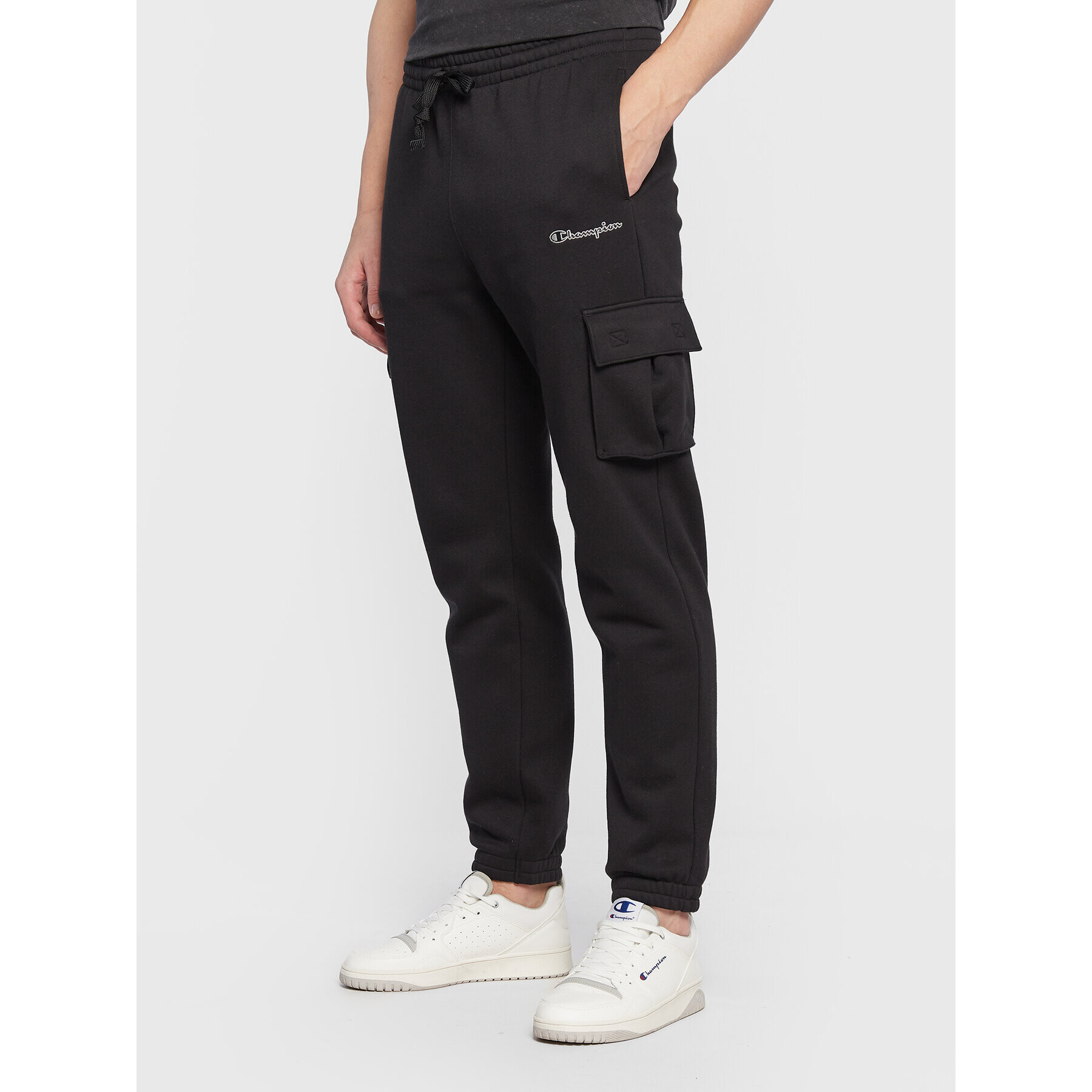 Champion Pantaloni trening Heavy Fleece Cargo 217871 Negru Regular Fit - Pled.ro