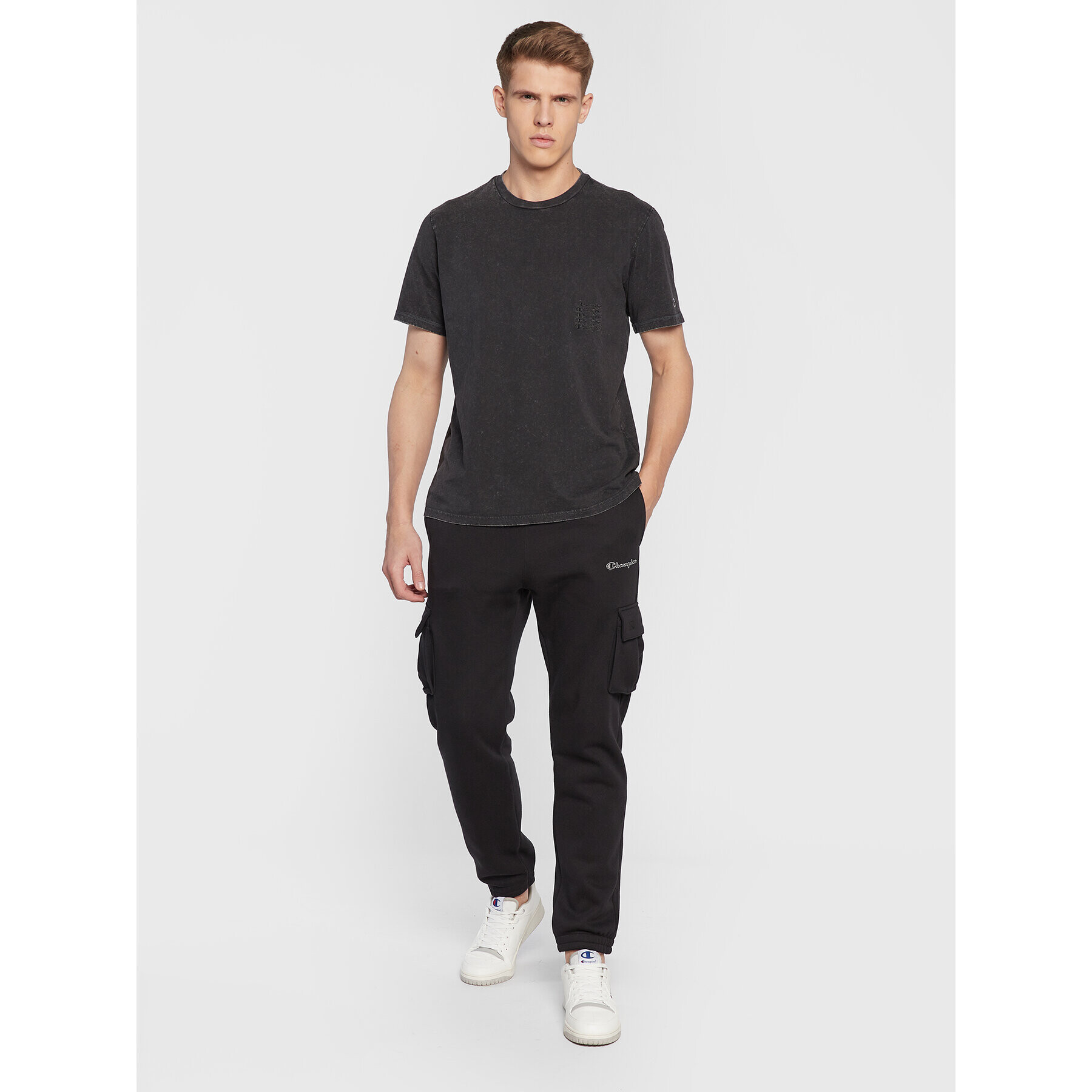 Champion Pantaloni trening Heavy Fleece Cargo 217871 Negru Regular Fit - Pled.ro