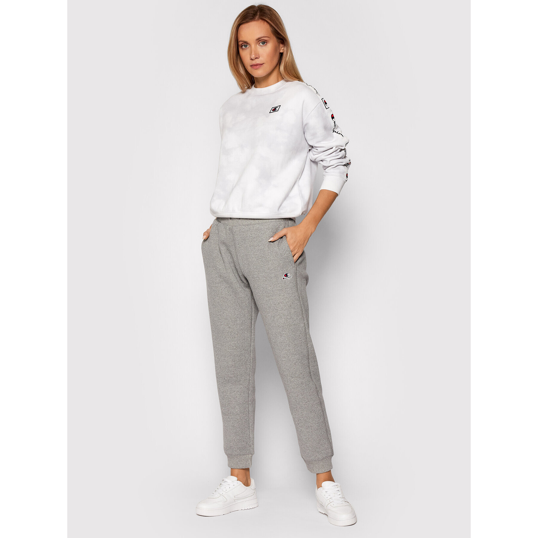 Champion Pantaloni trening Logo 114469 Gri Regular Fit - Pled.ro