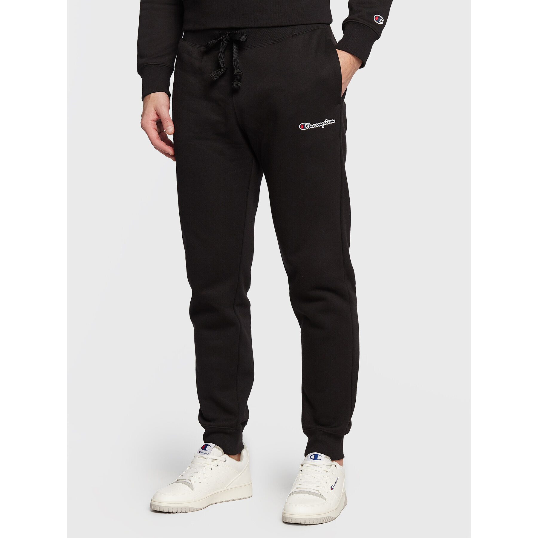 Champion Pantaloni trening Rib Cuff 217867 Negru Regular Fit - Pled.ro