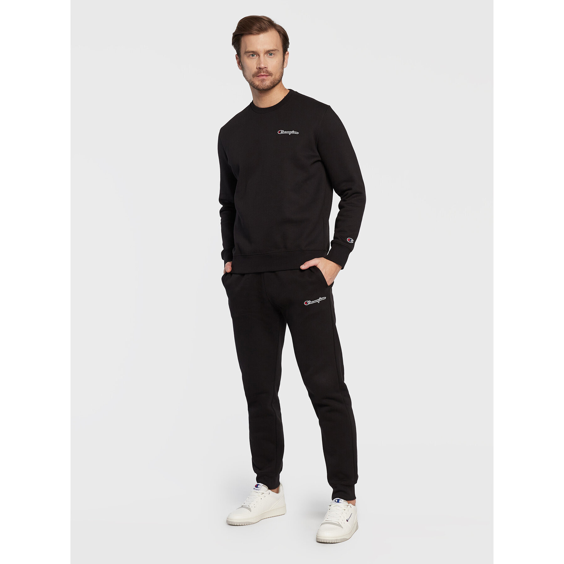 Champion Pantaloni trening Rib Cuff 217867 Negru Regular Fit - Pled.ro