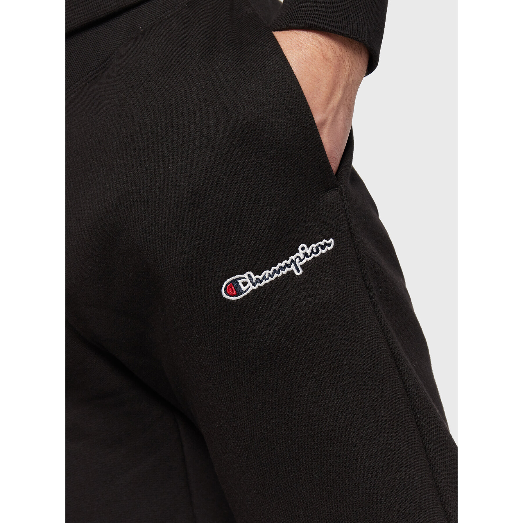 Champion Pantaloni trening Rib Cuff 217867 Negru Regular Fit - Pled.ro